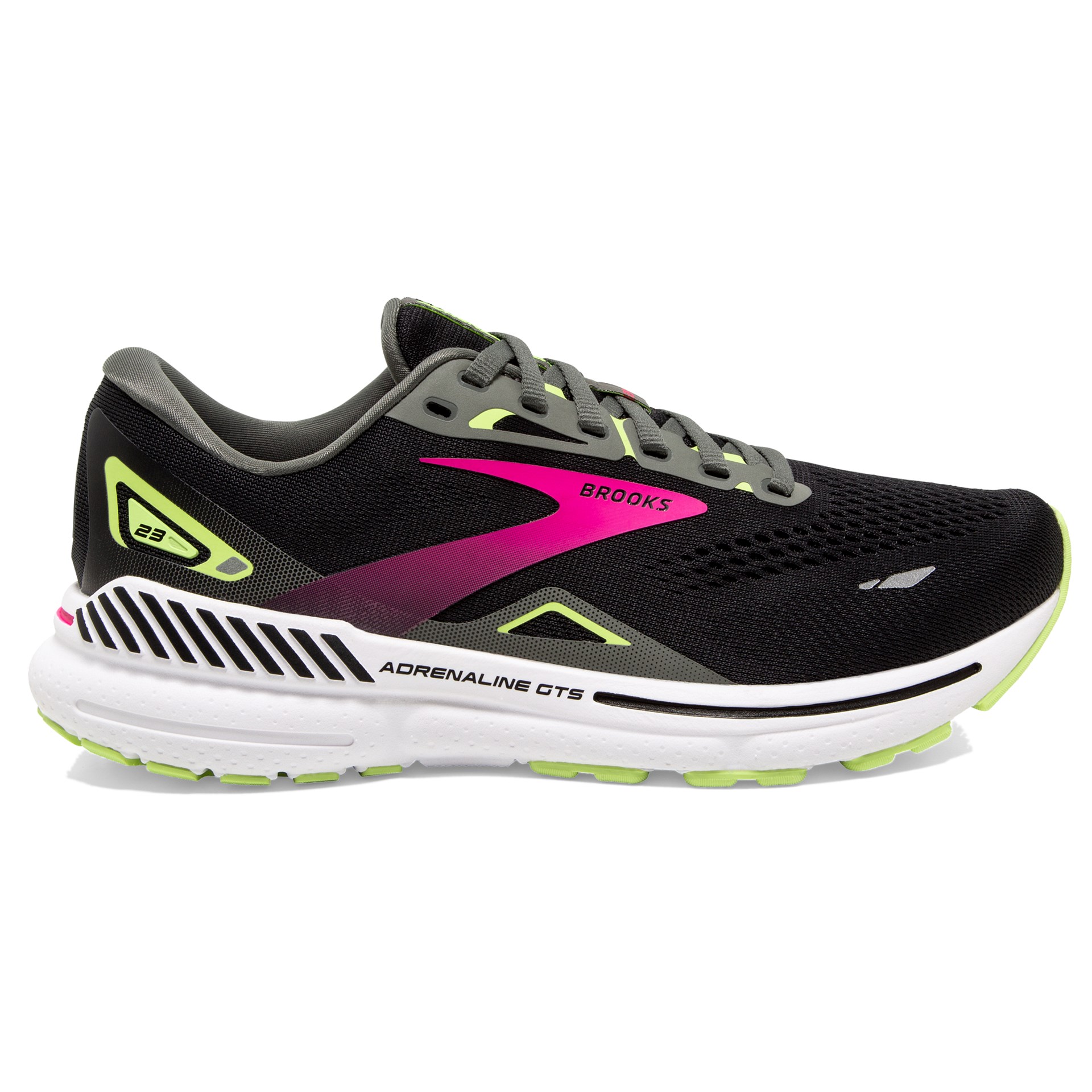 Brooks 120381 Adrenaline GTS 23 Women Black/Gunmetal/Sharp Green