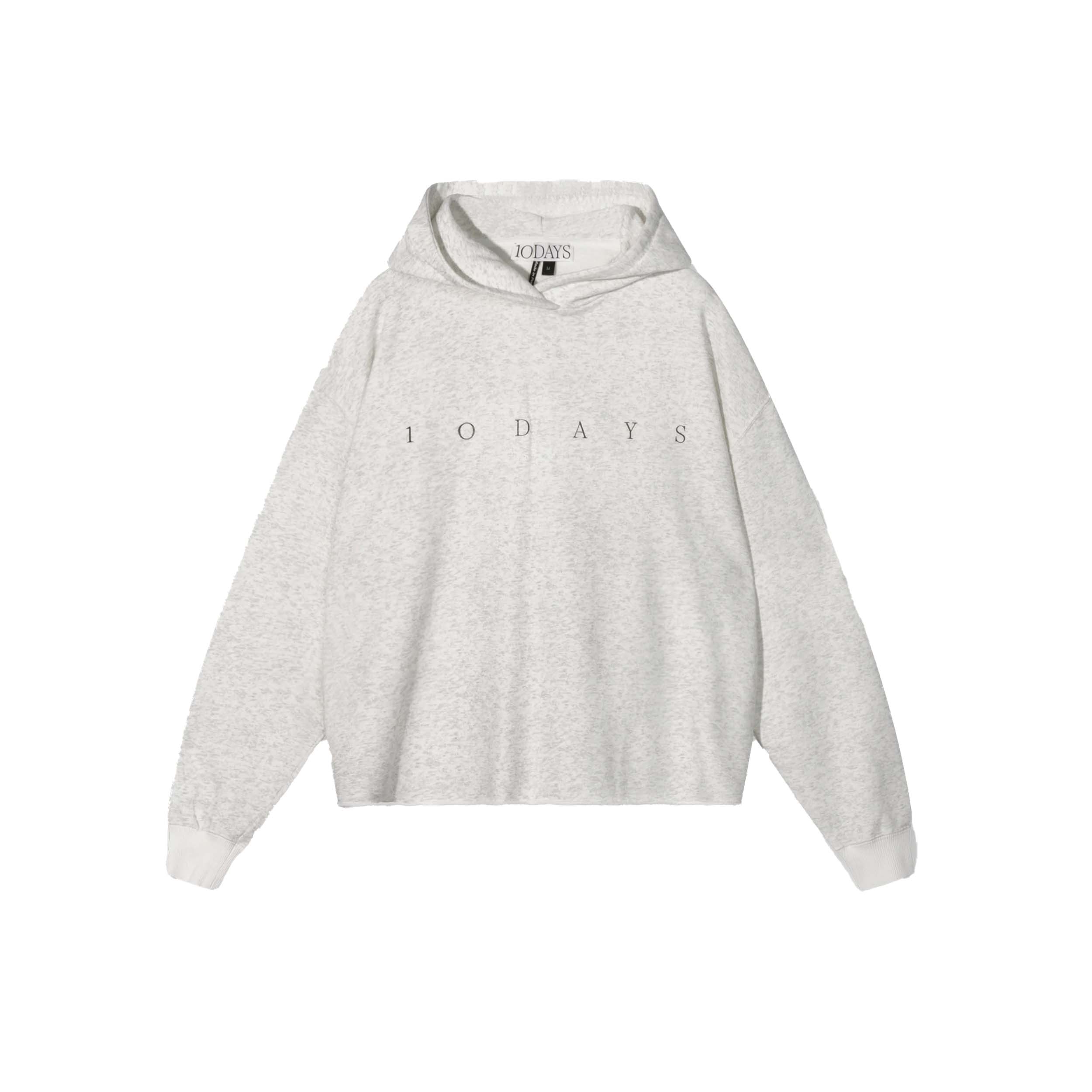 10DAYS 20-826-5203 Trui Cropped Statement Logo White Melee
