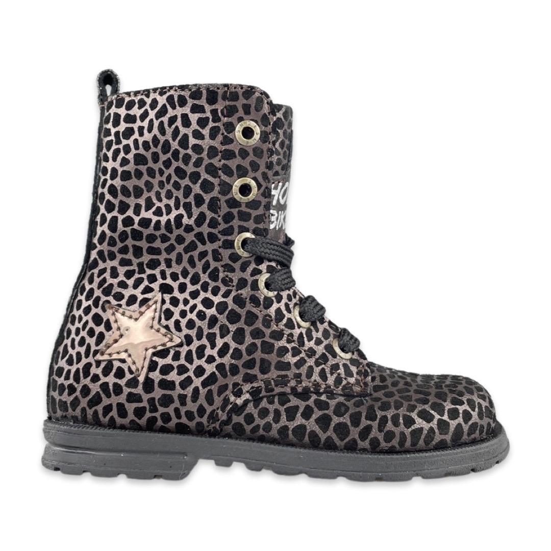 Shoesme DE22W094 Boot Dessert Bronze Black Dots