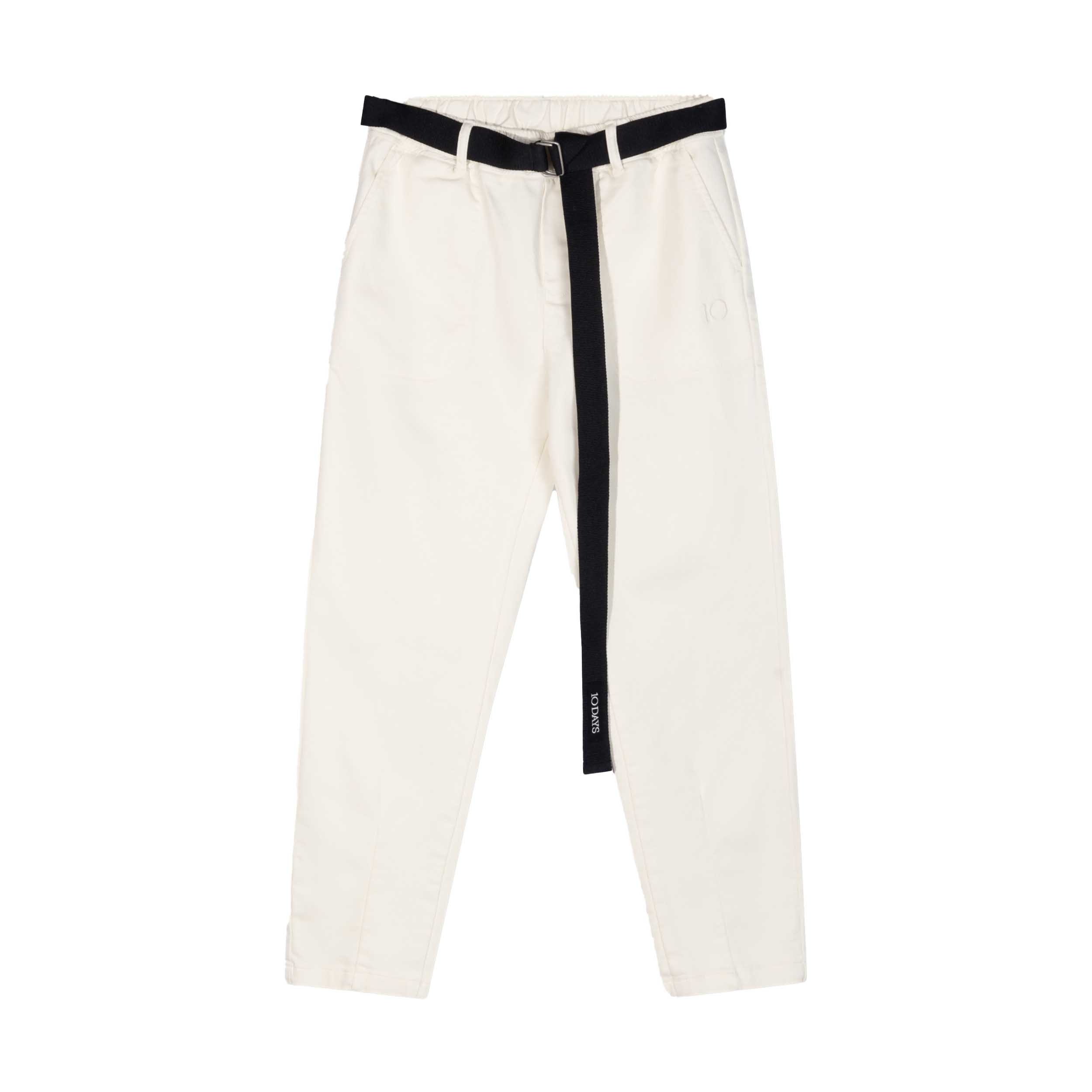 10DAYS 20-046-4203 Broek Belted Jog Denim Light Natural