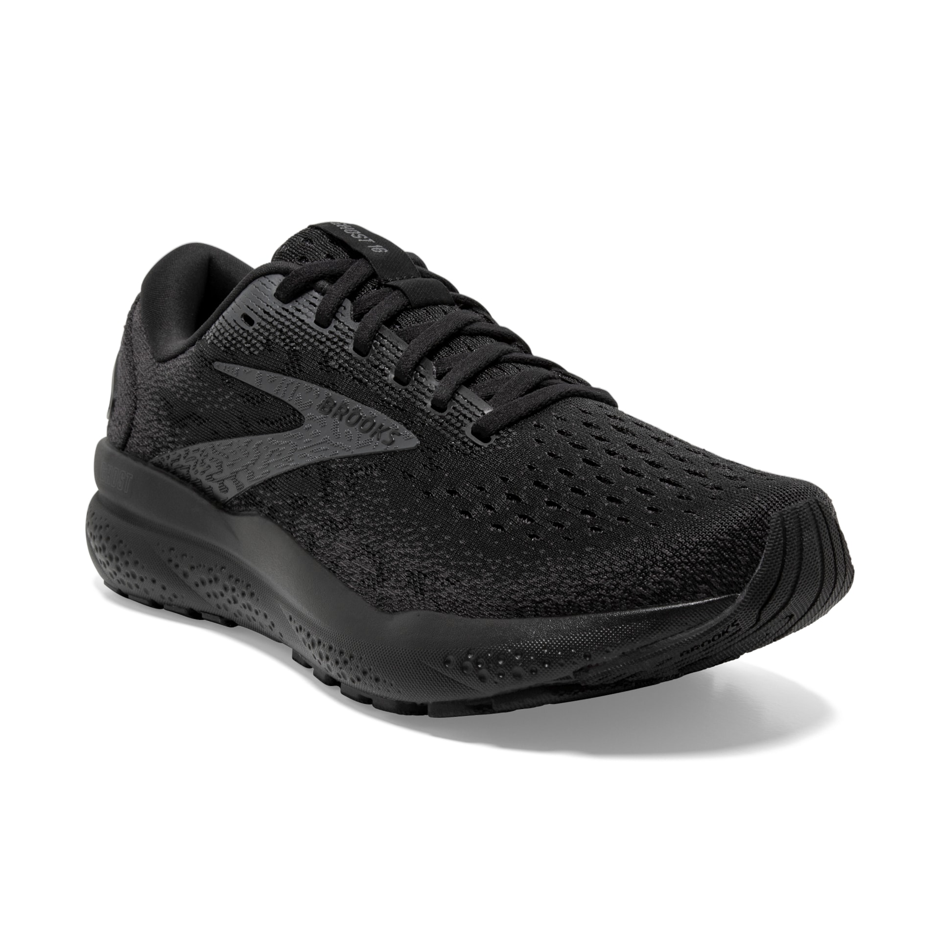 Brooks 110418 Ghost 16 Men Black/Black/Ebony Wide