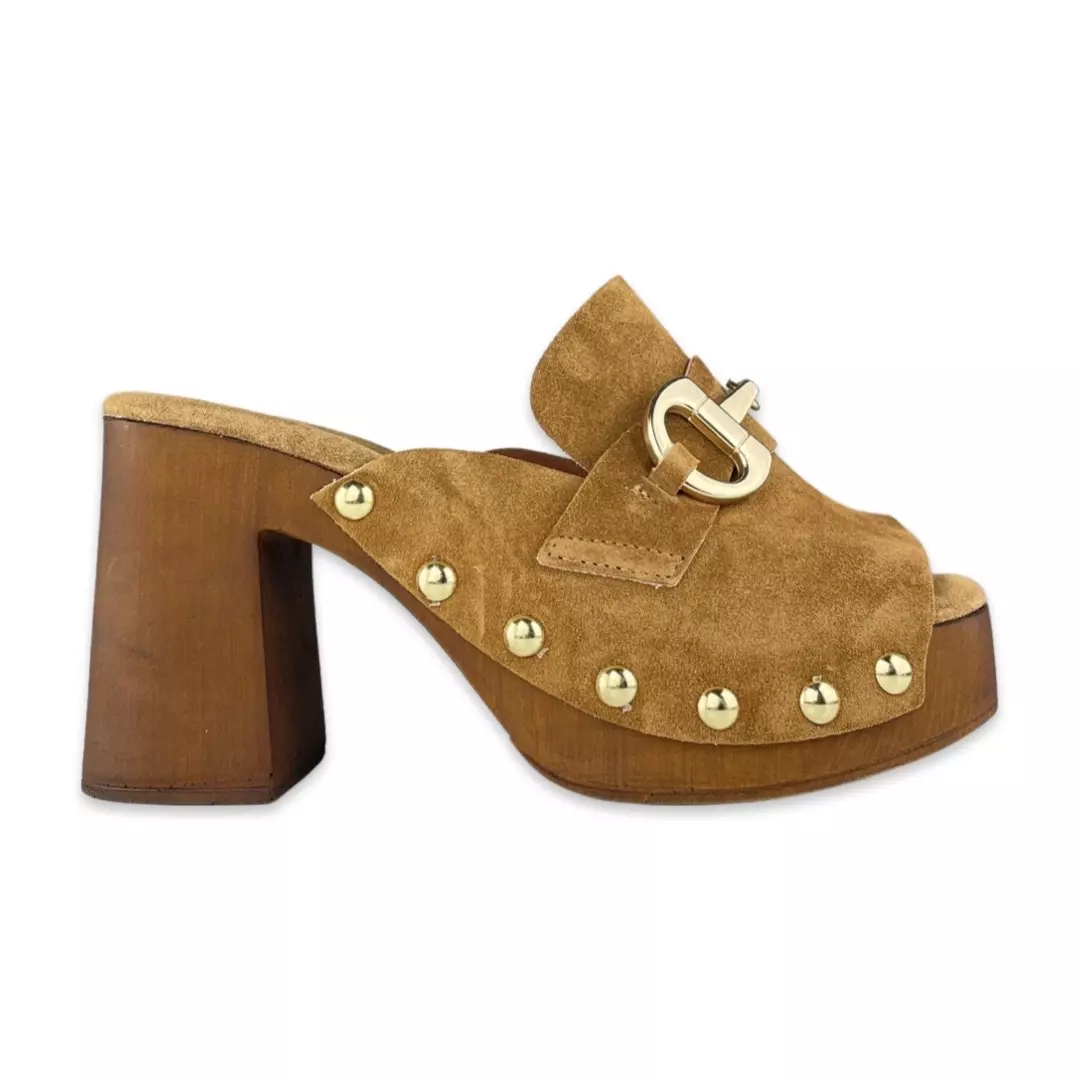  Lazamani Clogs Chain Cuoio