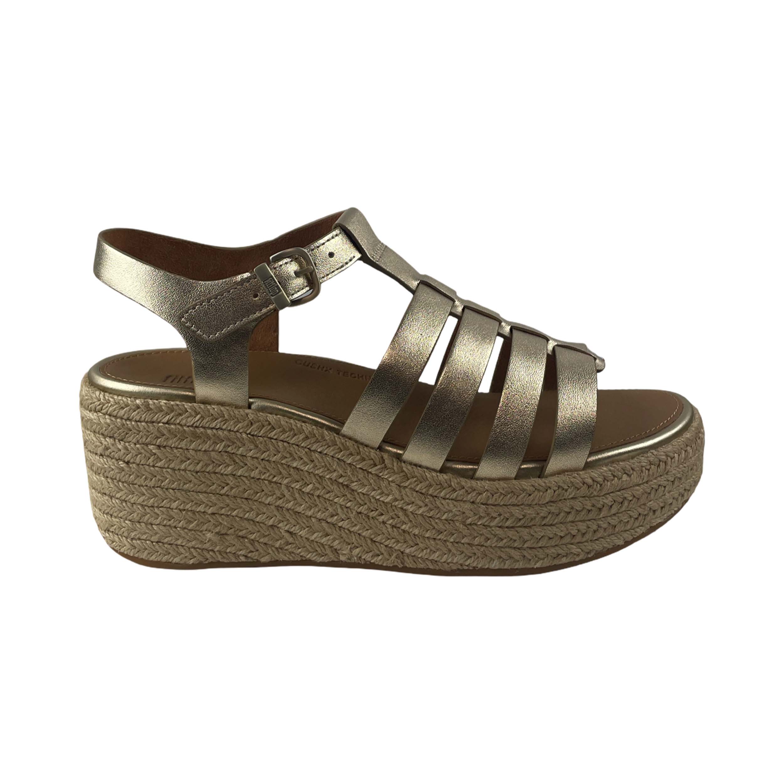 FitFlop JF5 Sandaal Platfforms Espadrilles Platino