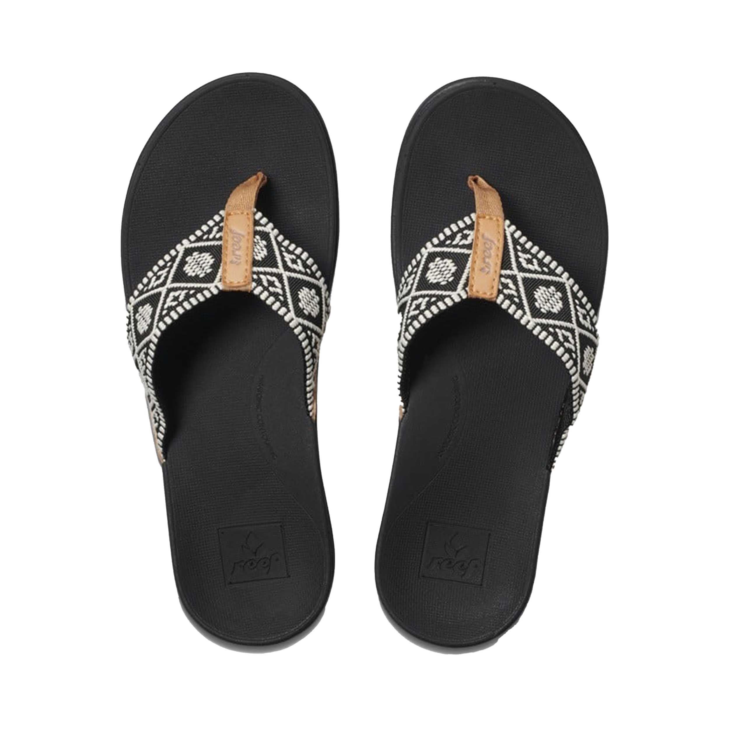 Reef RF0A3 Slipper Ortho Woven Black/White
