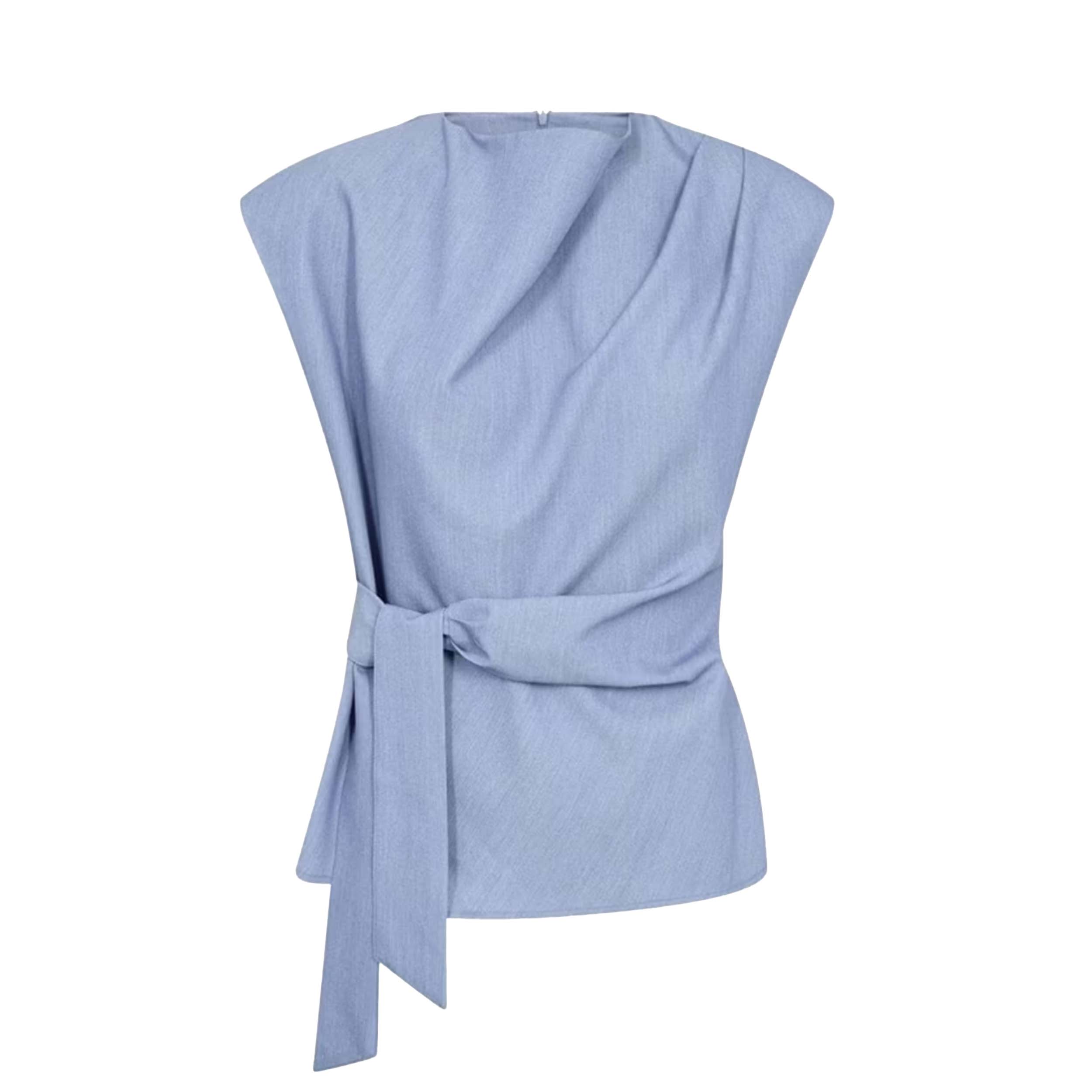 Co'couture 45198 Top TennyCC Pleat Denim Blue