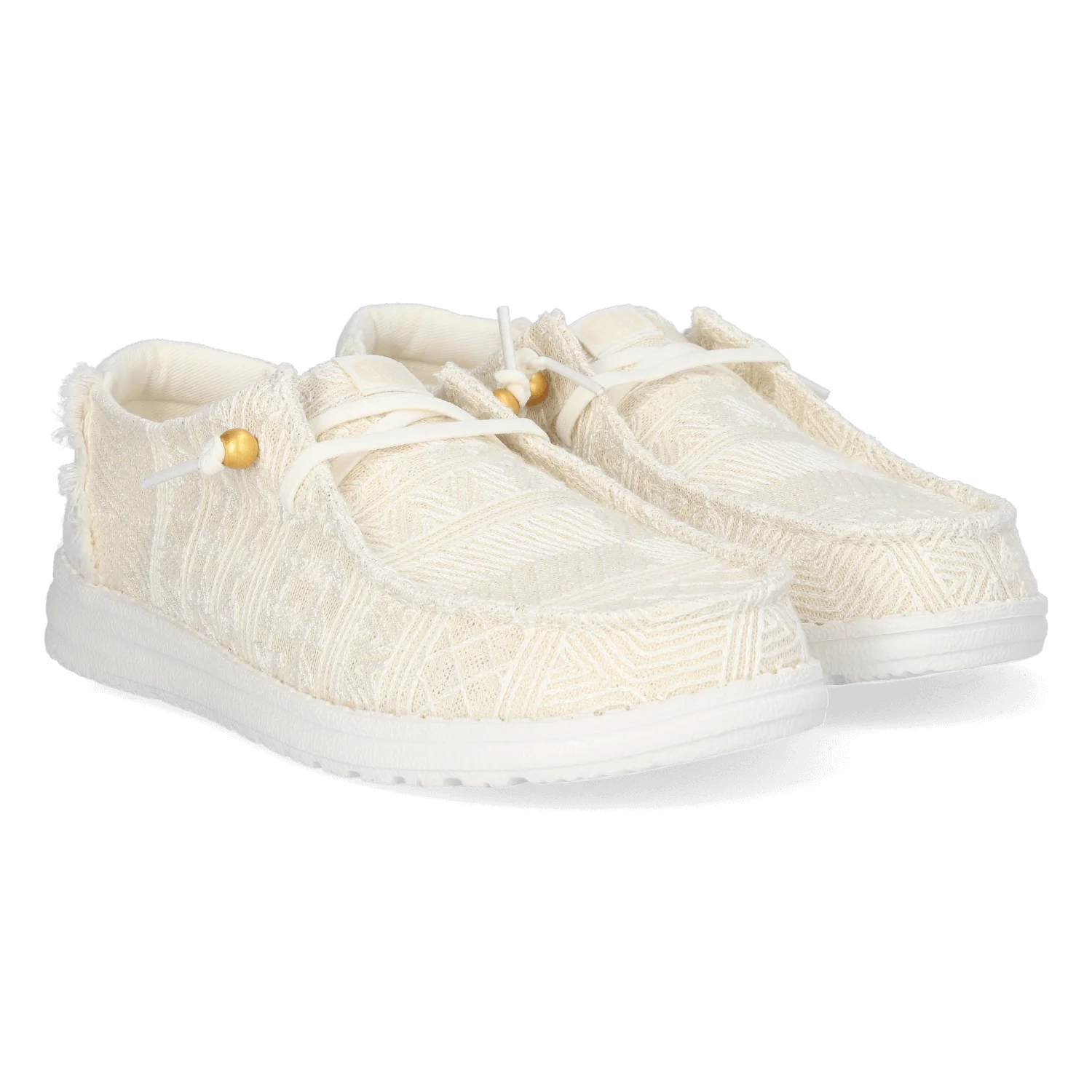 HEYDUDE HD43112 Instapper Wendy Crochet Lace White/Gold