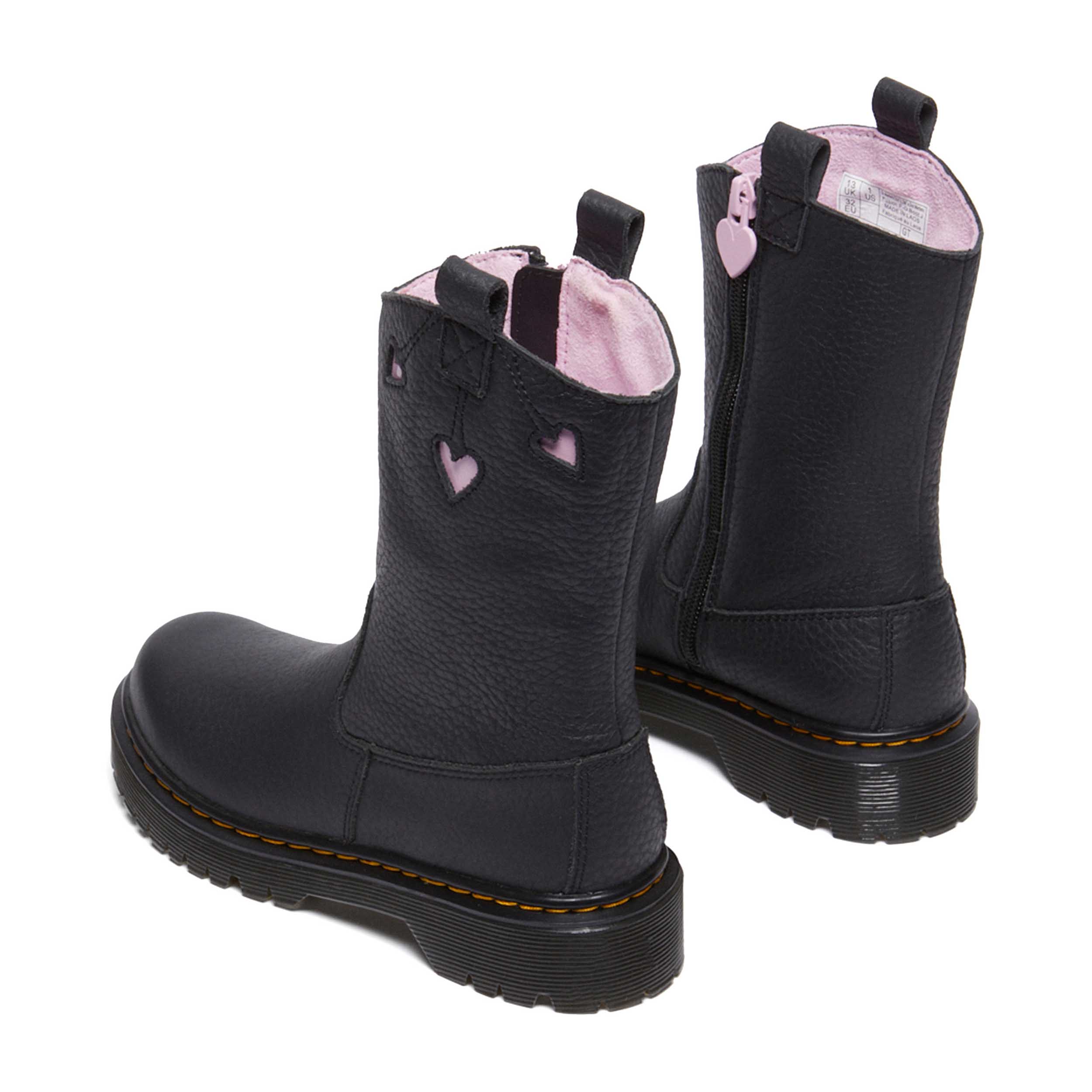 Dr. Martens 31948148J Boot Bex Heart Black/Pale Pink