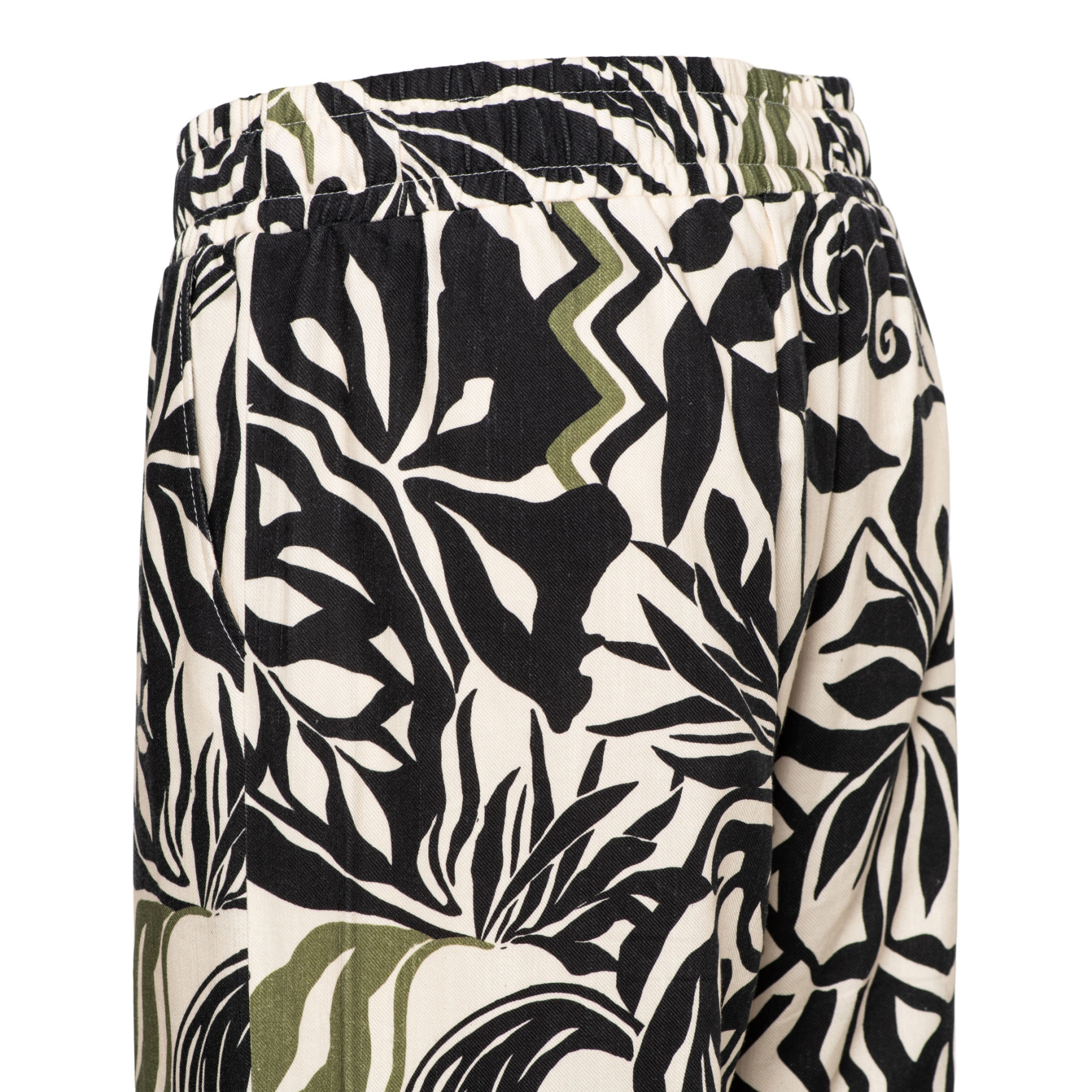 &Co PA356 Broek Avery Leaf Black Multi