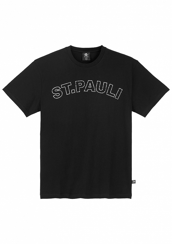 St. Pauli T-shirt Unisex College Zwart