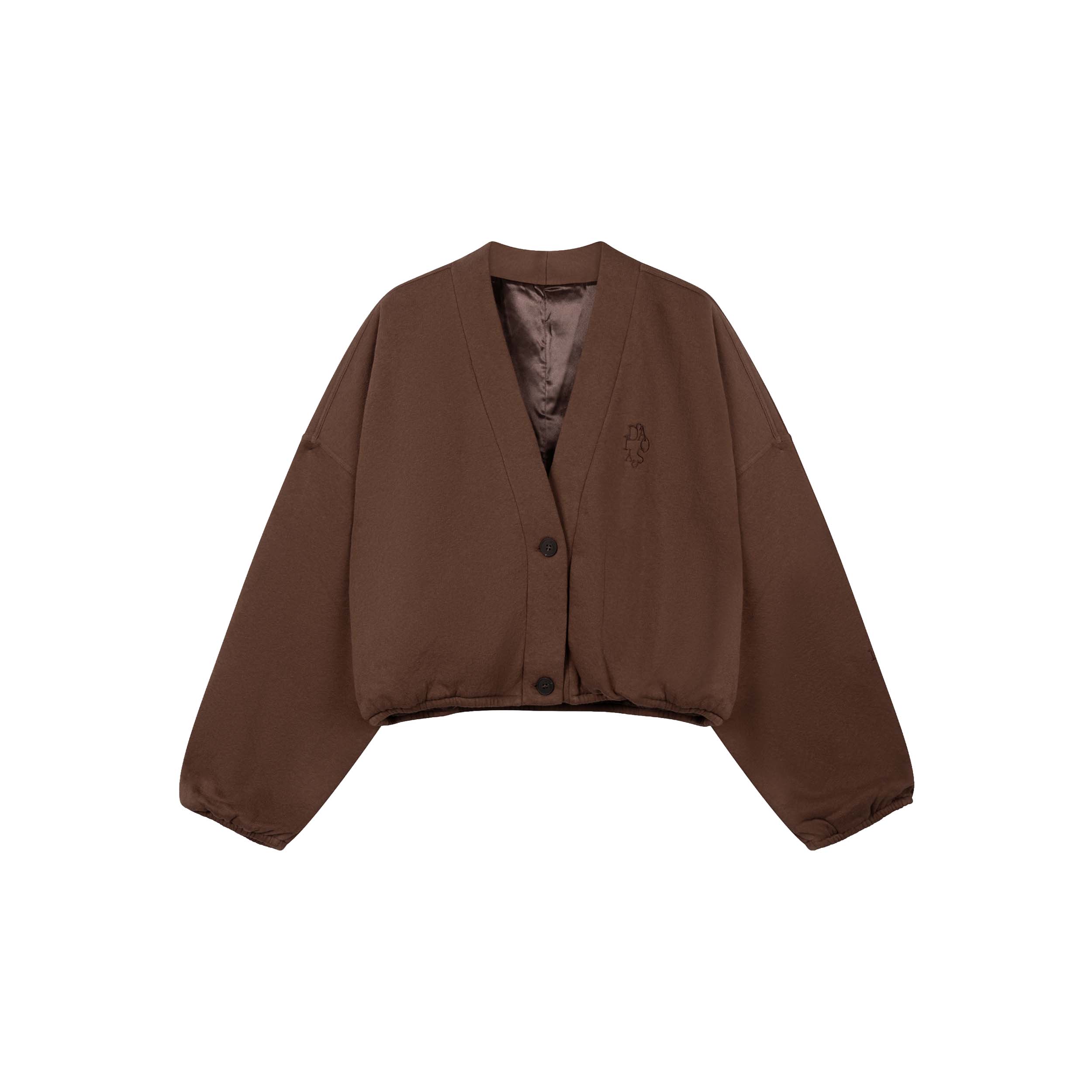 10DAYS 20-858-6201 Vest Cropped Baseball Dark Truffle