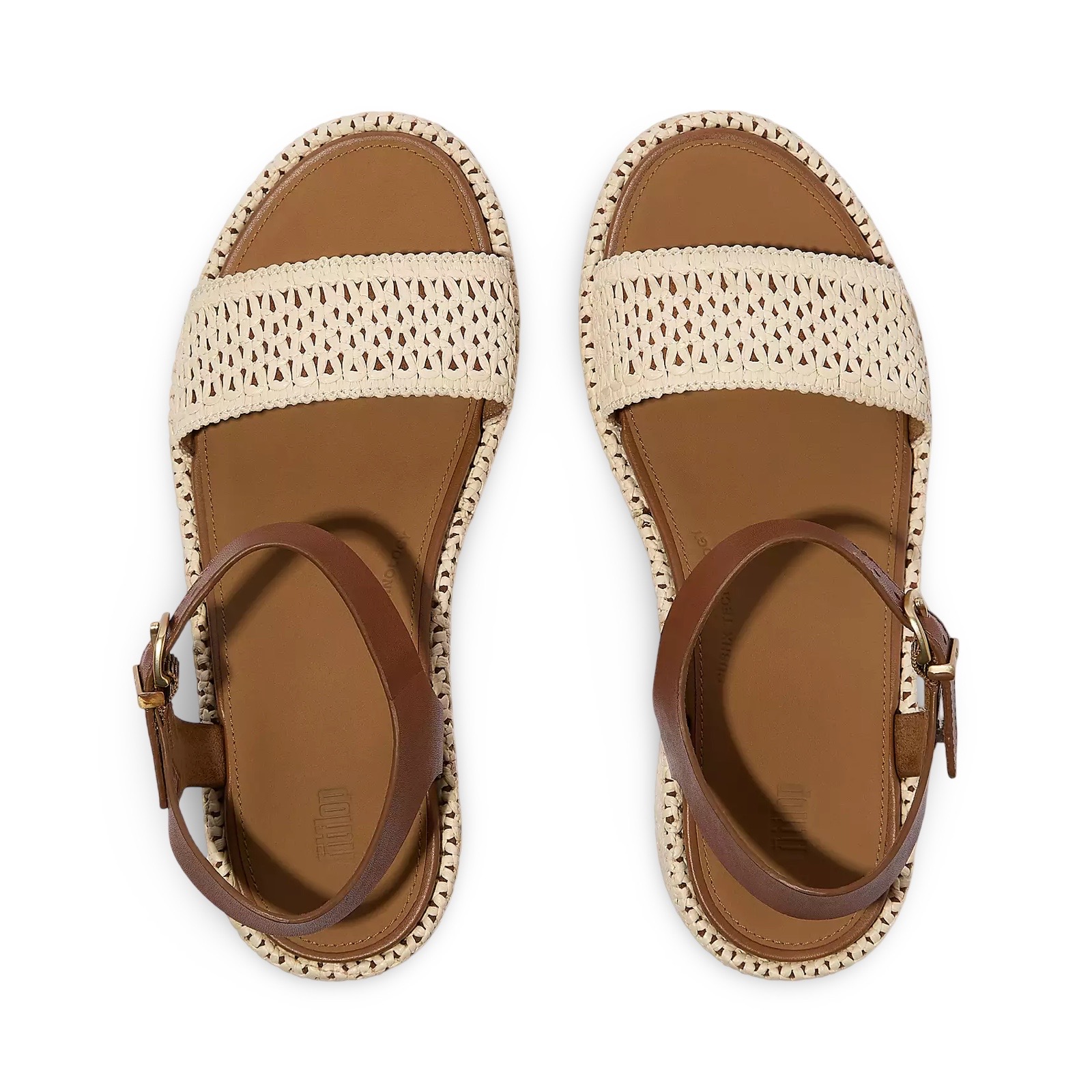 FitFlop JG1 Sandaal Platfforms Deep Tan/Ivory