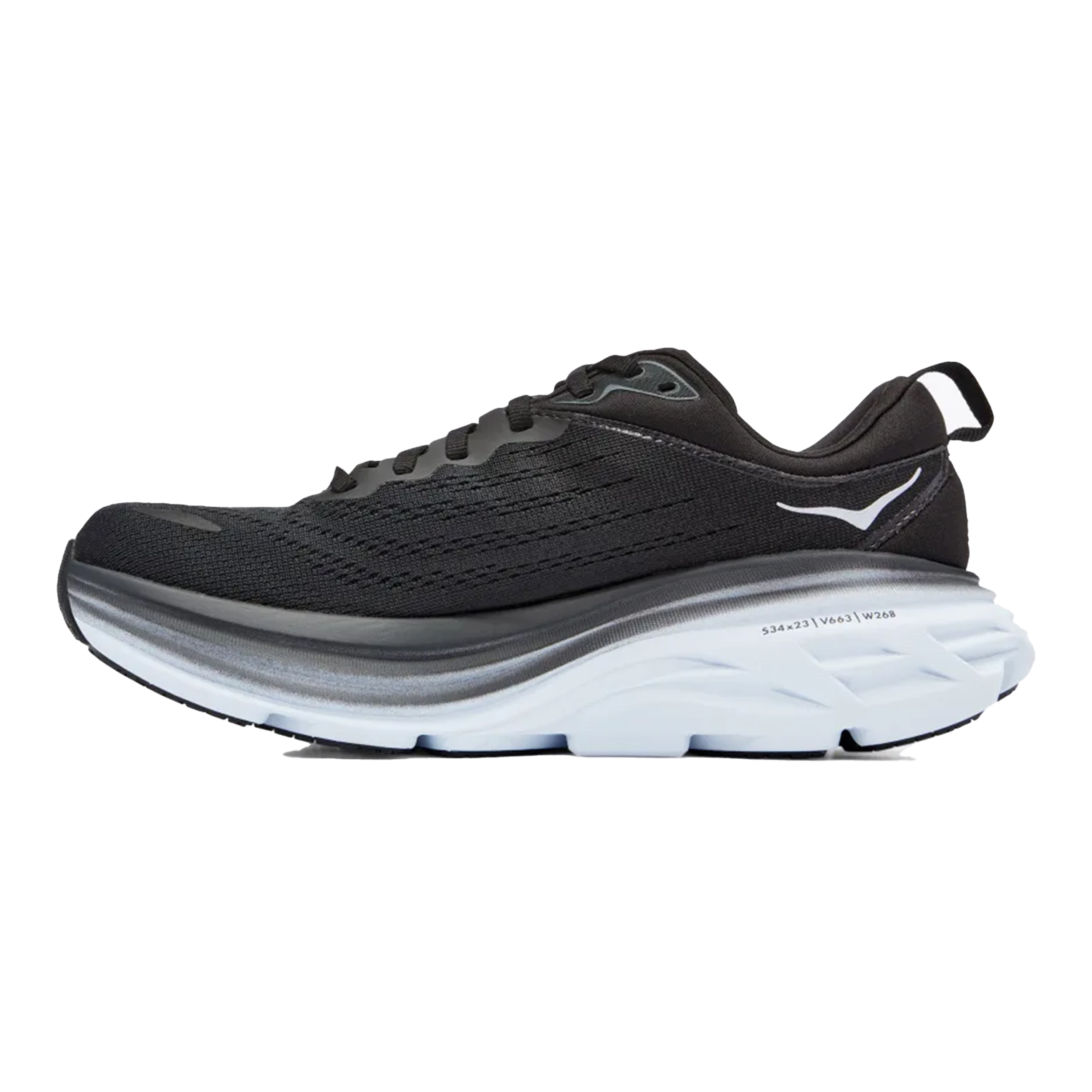 Hoka 1127954 Bondi 8 Women Black/White Wide