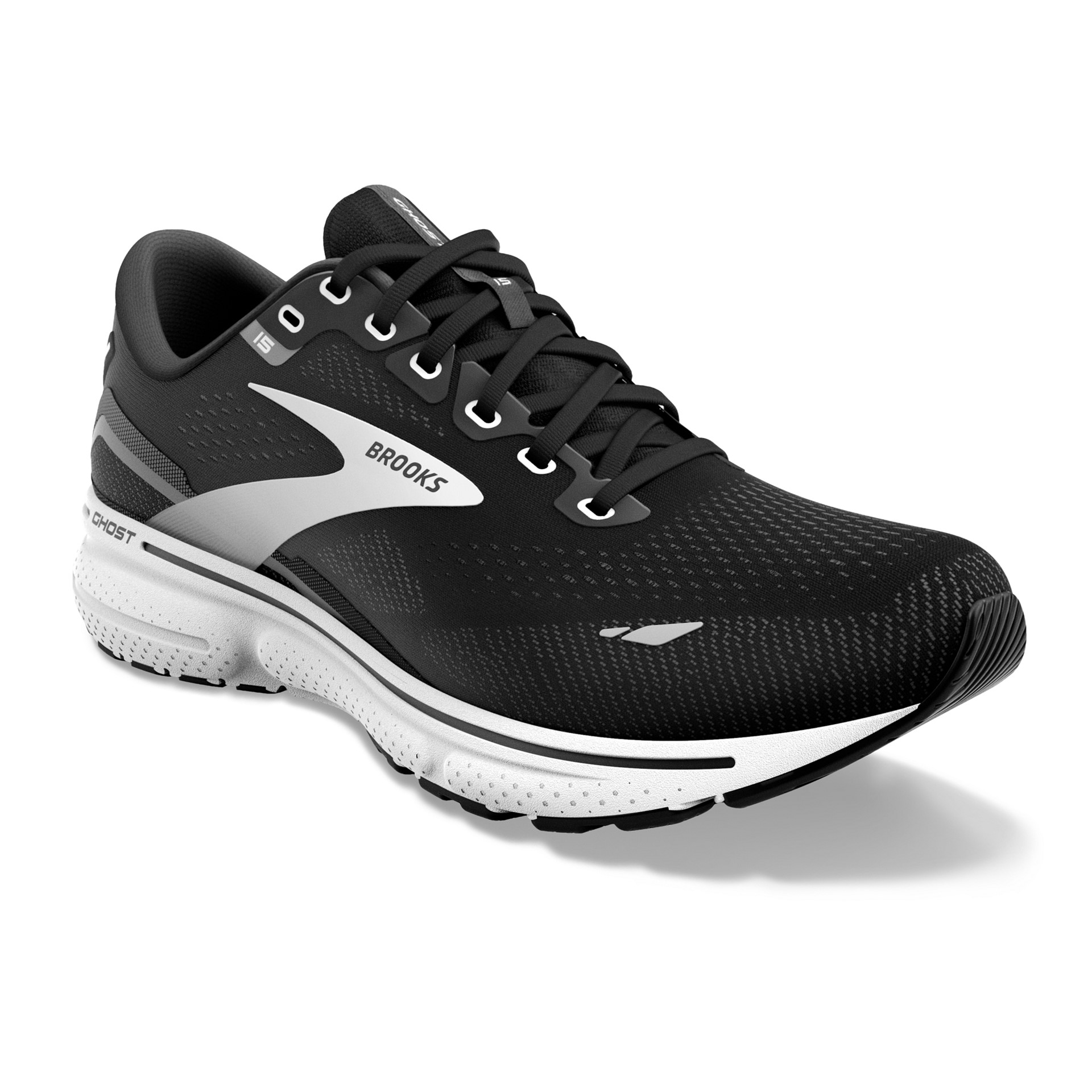 Brooks 120380 Ghost 15 Women Black/Blackened Pearl Wide 