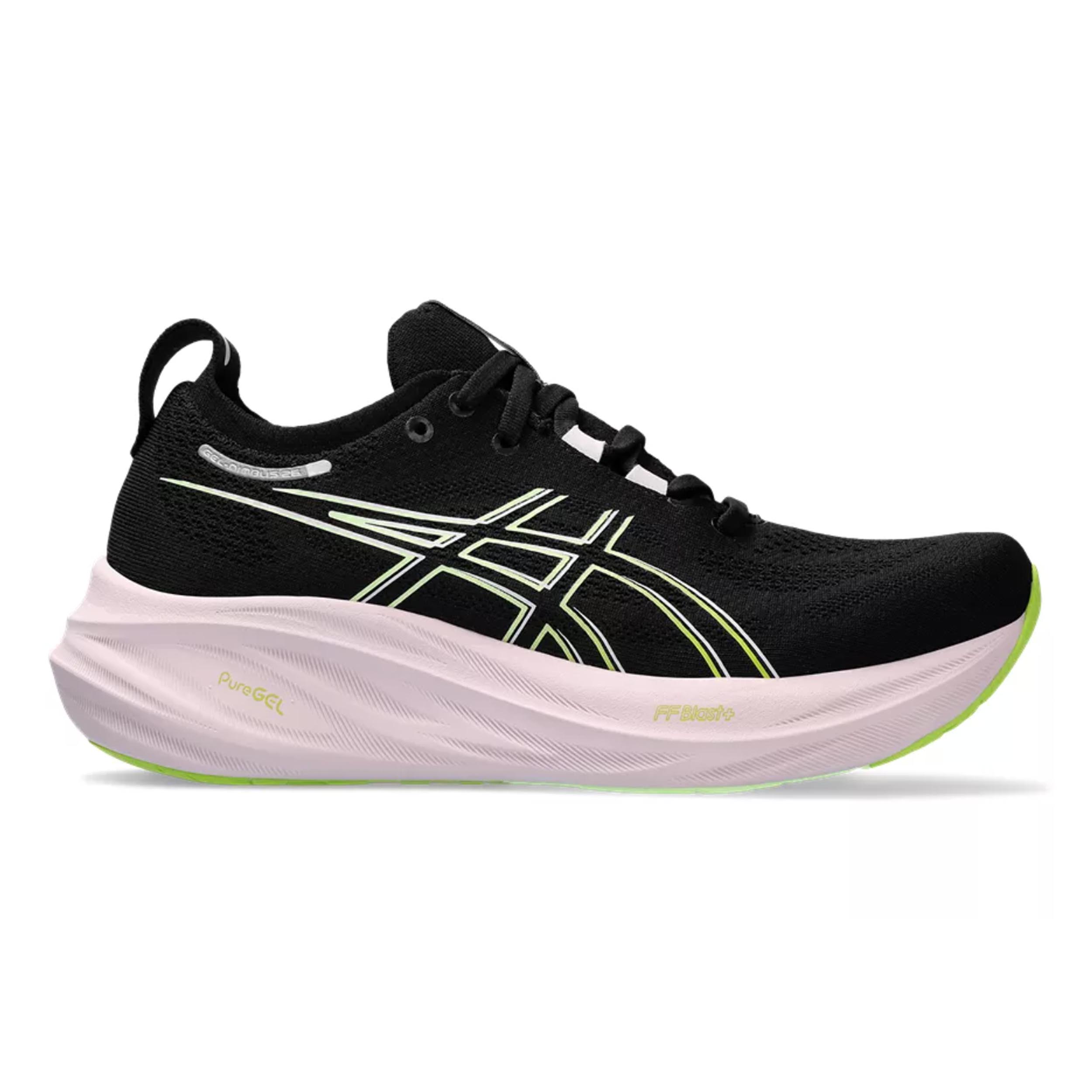 Asics 1012B601 Gel-Nimbus 26 Women Black/Neon Lime