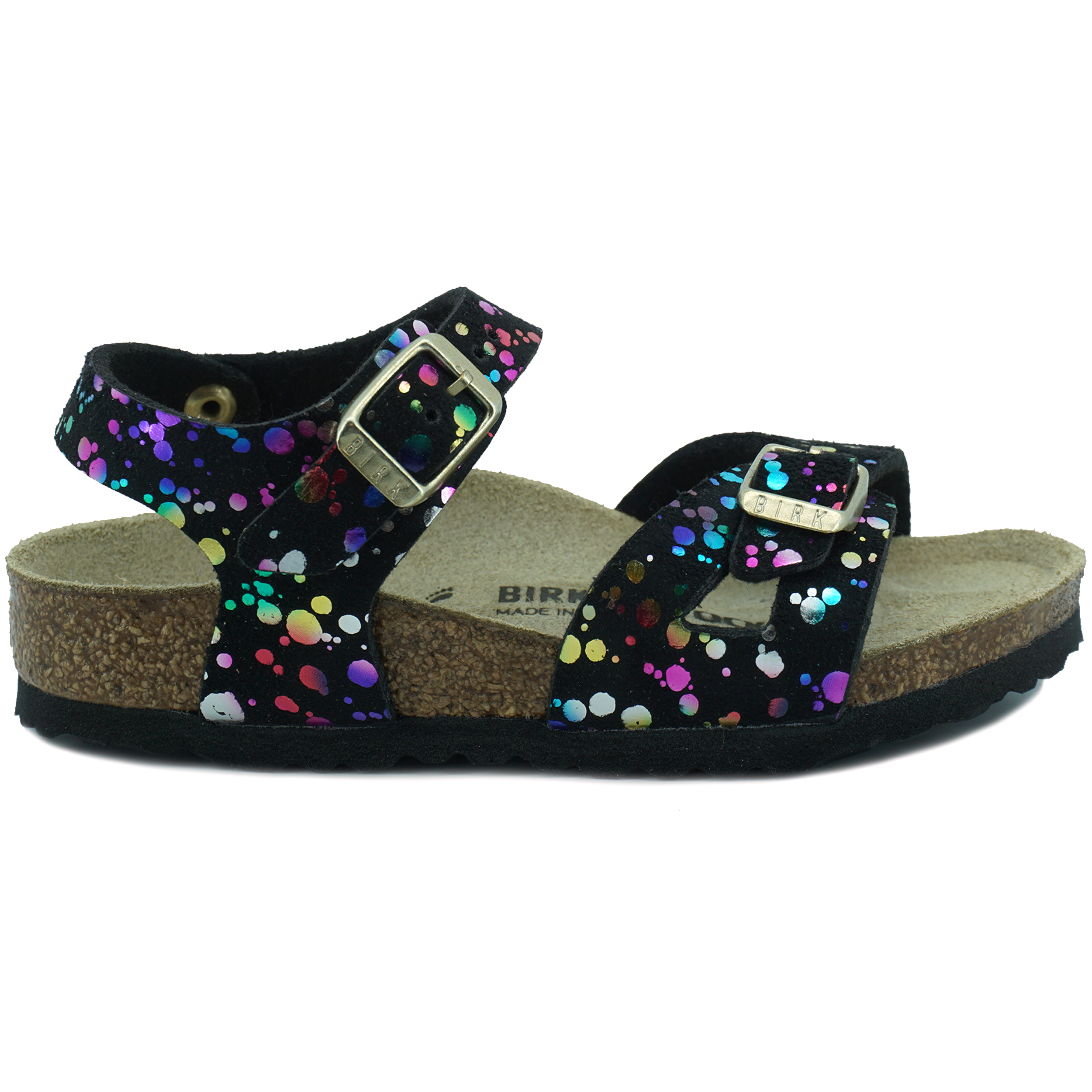 uitlaat Afleiden Pretentieloos Birkenstock Rio MF Confetti Black Pop Smal