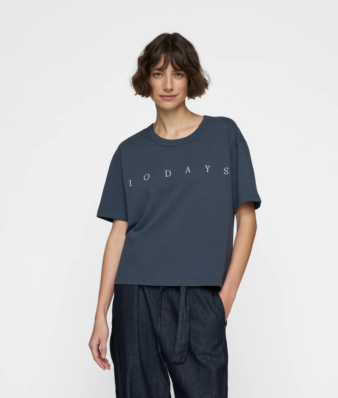 10DAYS 20-740-5201 Shirt Logo Yale Blue