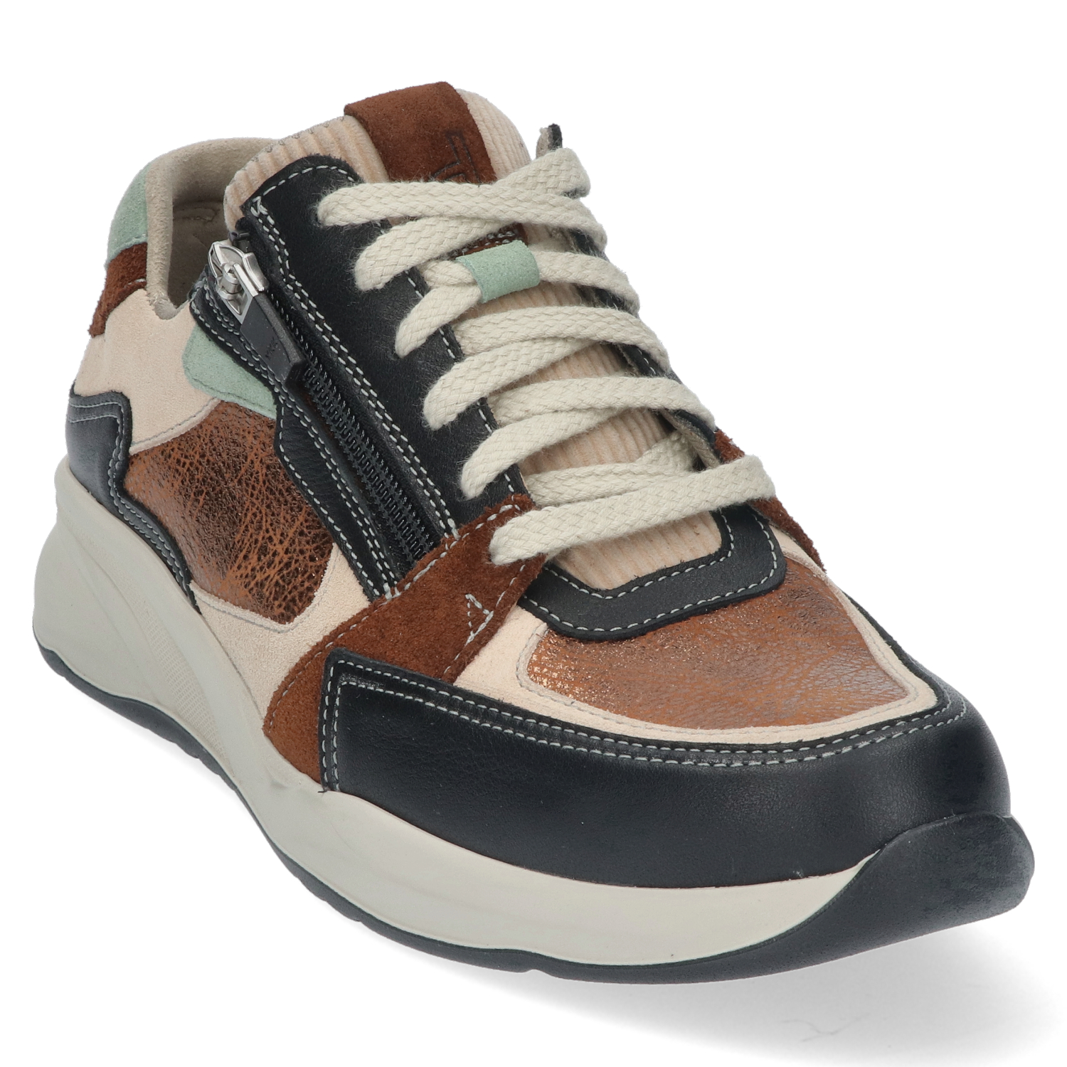 Durea 6295 Sneaker Zwart/Vacchetta H