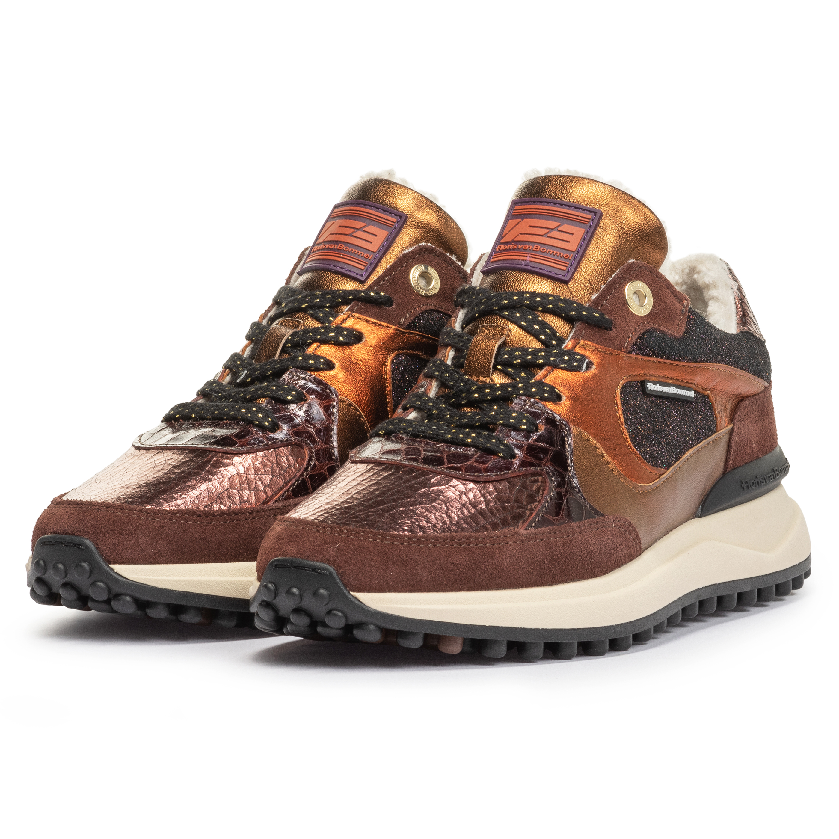 Floris van Bommel SFW-10094 Sneaker Noppi 34.04 Cognac G