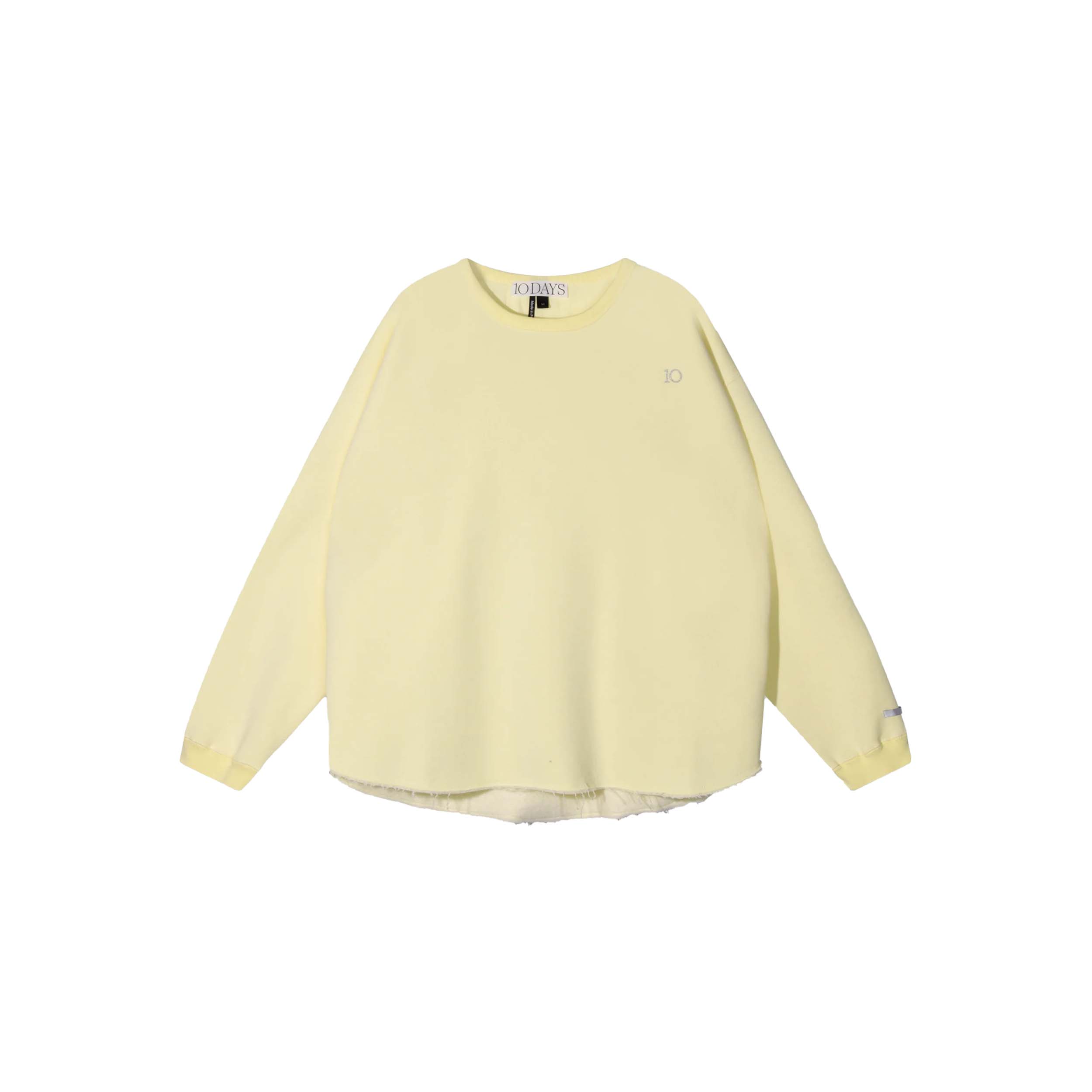10DAYS 20-808-5203 Trui Raw Edge Pastel Yellow
