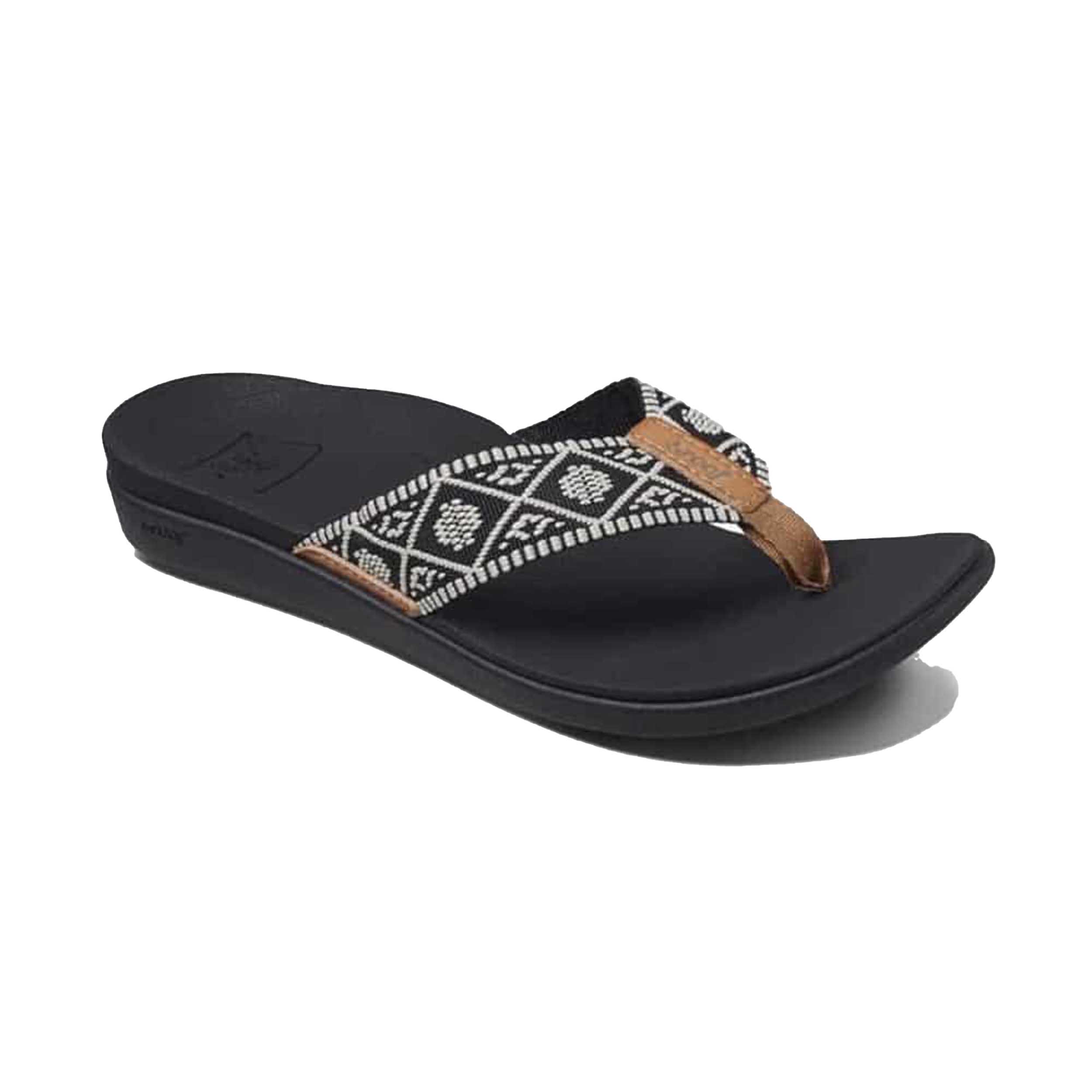 Reef RF0A3 Slipper Ortho Woven Black/White