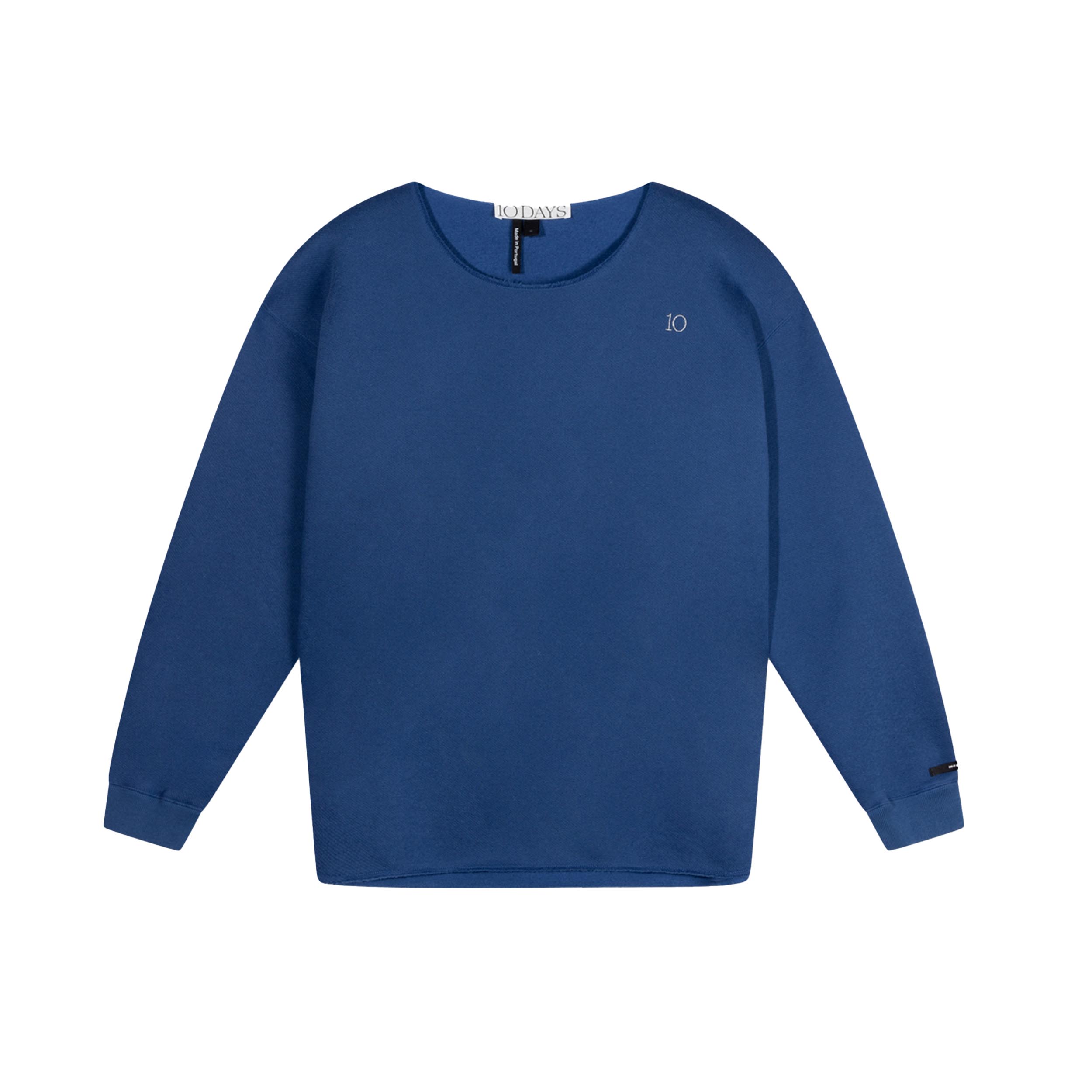 10DAYS 20-811-4203 Trui Raw Edge Statement True Blue