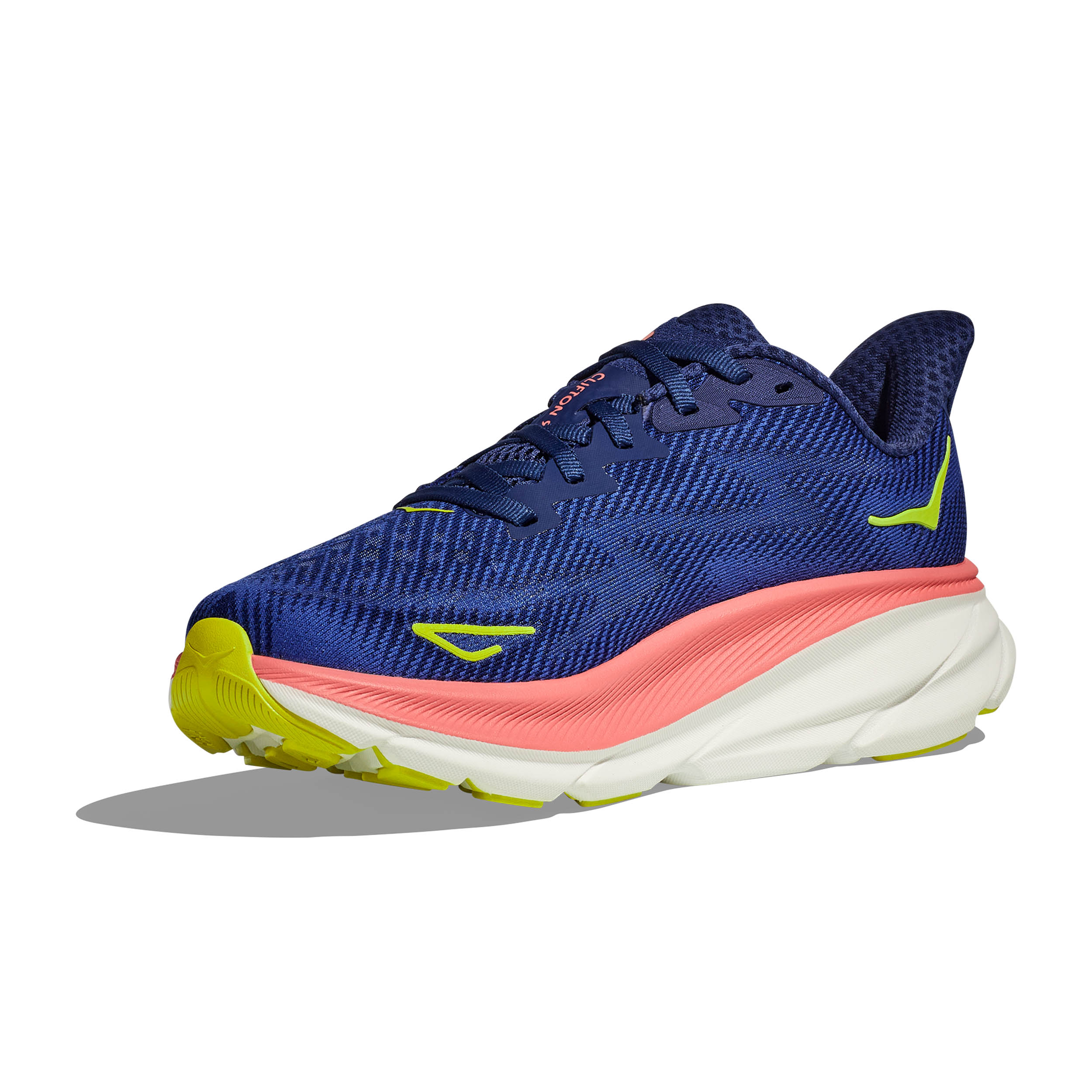 Hoka 1127896 Clifton 9 Women Evening Sky/Coral