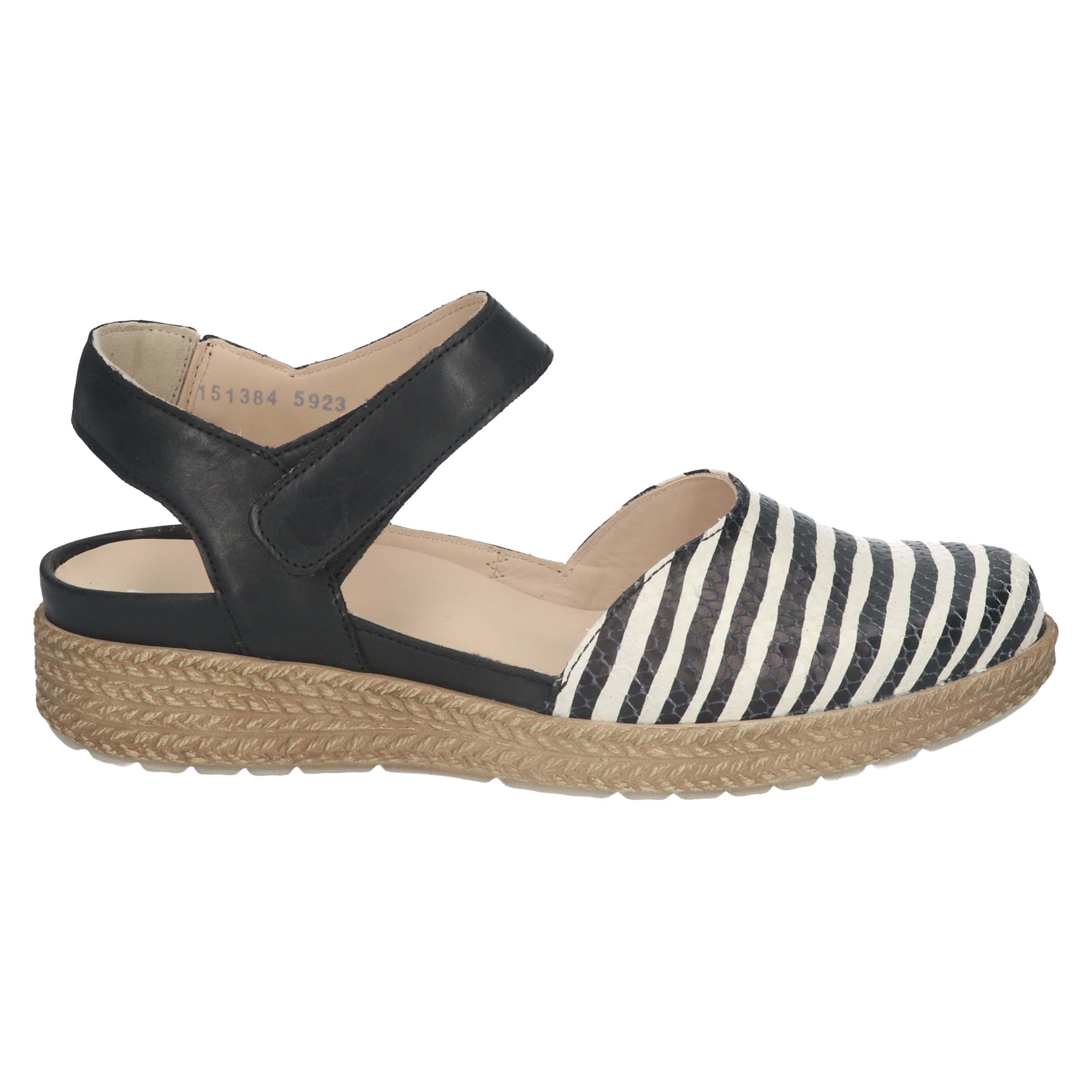 Durea 5923 Sandaal Zwart/Wit K