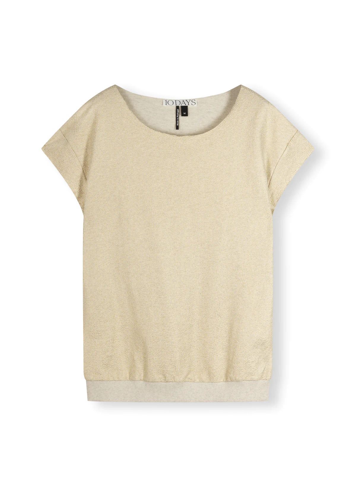 10Days short sleeve sweater foil light safari