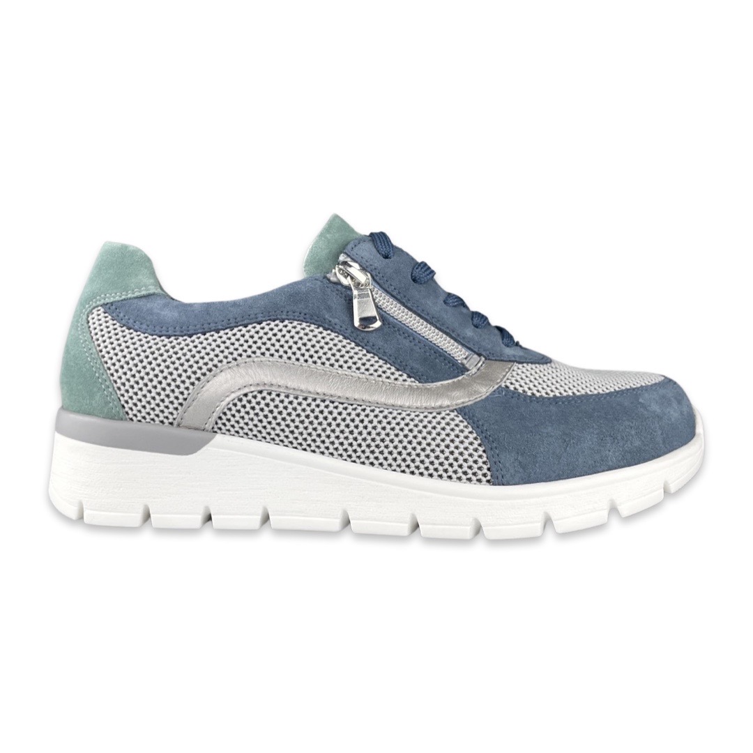 Waldläufer Sneaker Ramona Denim Stein Taupe K