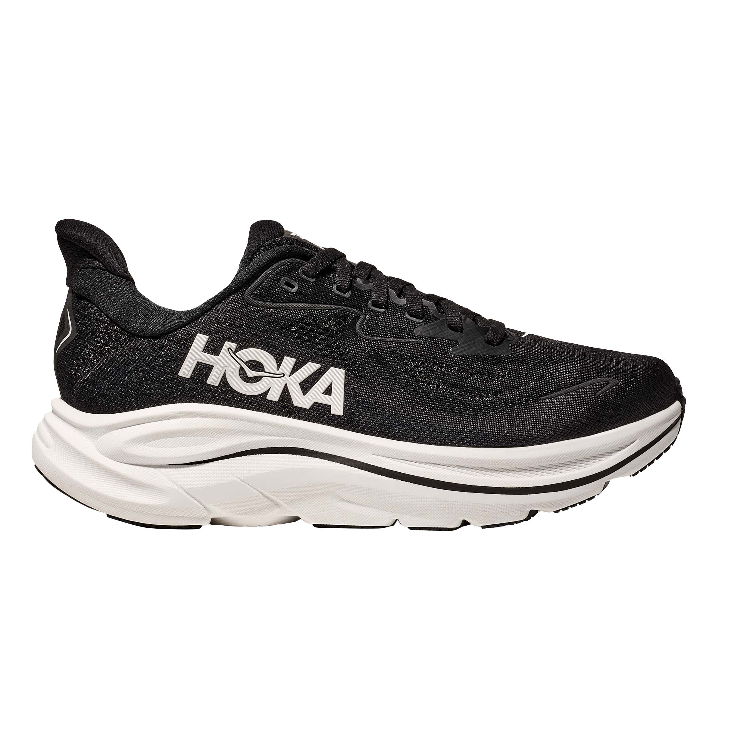 Hoka 1162032 Clifton 10 Men Black/White Wide