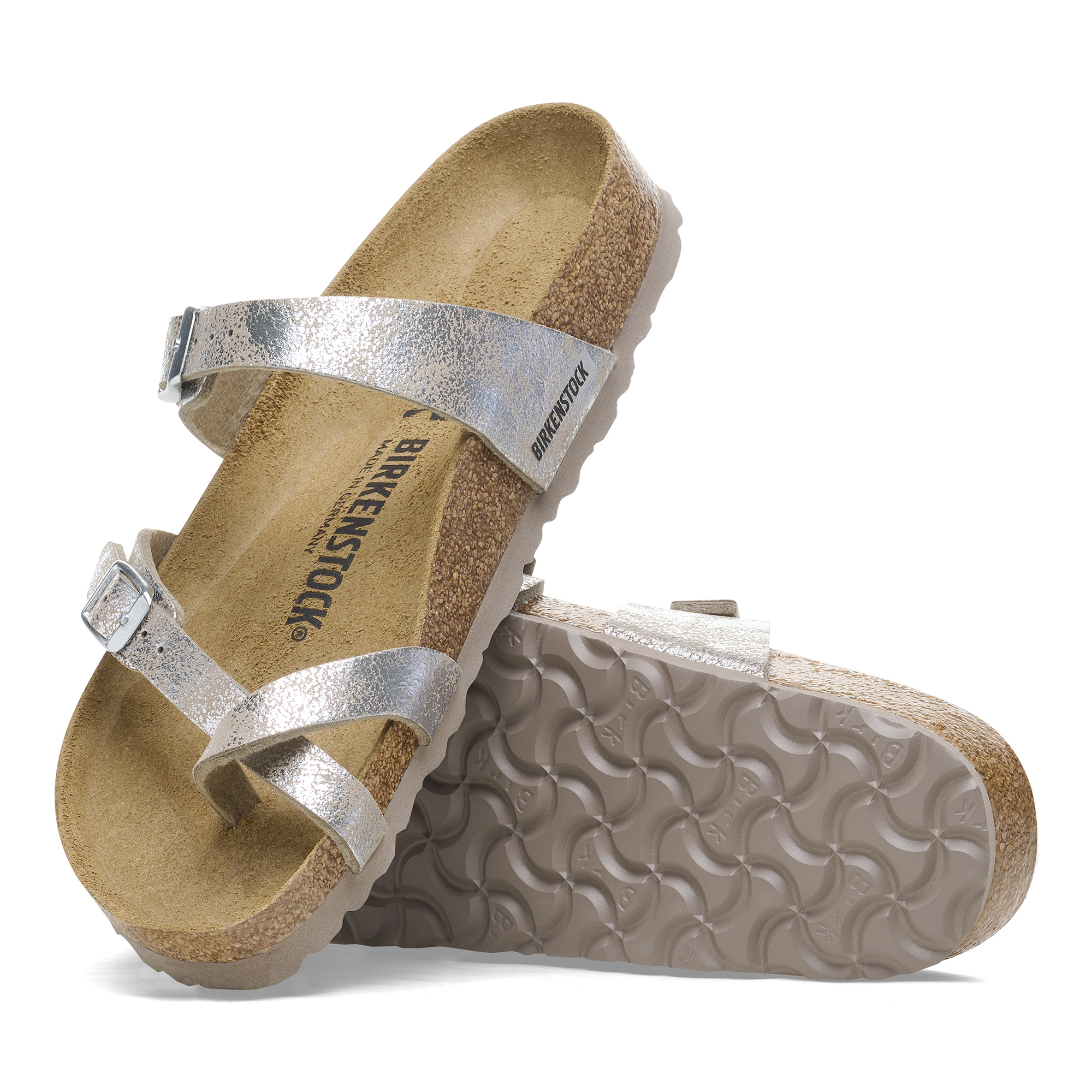 Birkenstock 1026992 Slipper Mayari Metallic Silver Regular