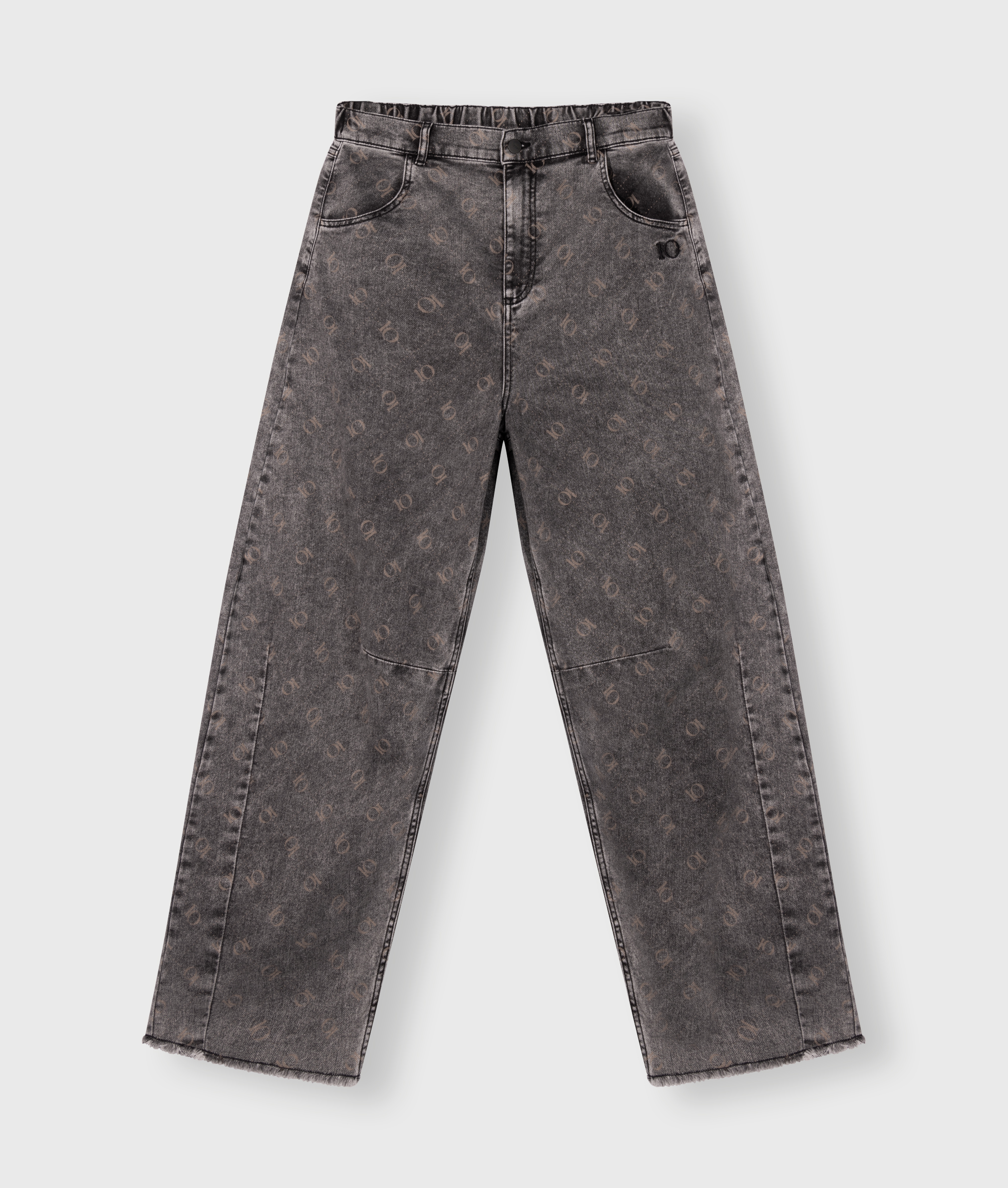 10DAYS 20-062-5204 Broek Western Monogram Black