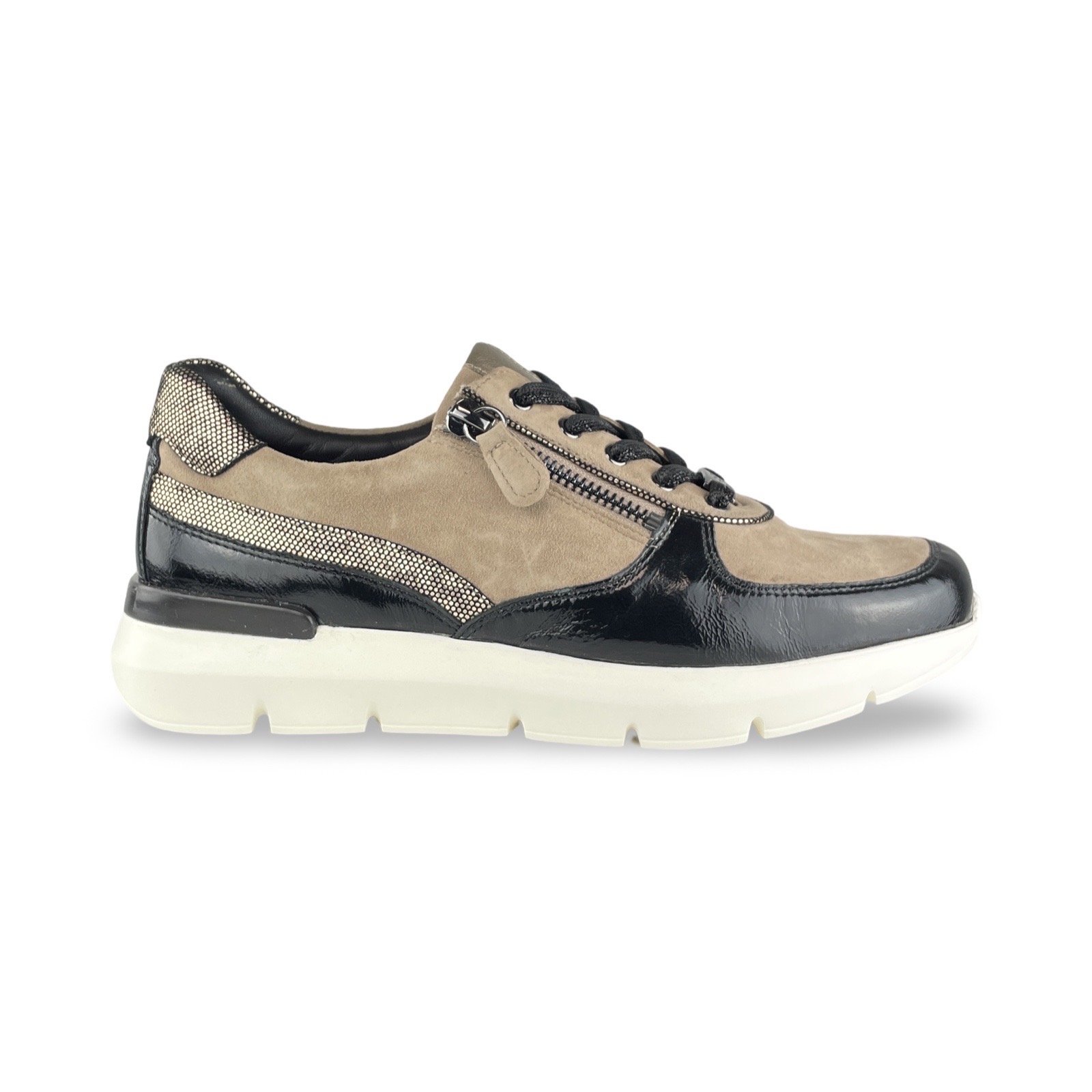 Hassia 301318 Sneaker Bordeaux Taupe/Zwart H