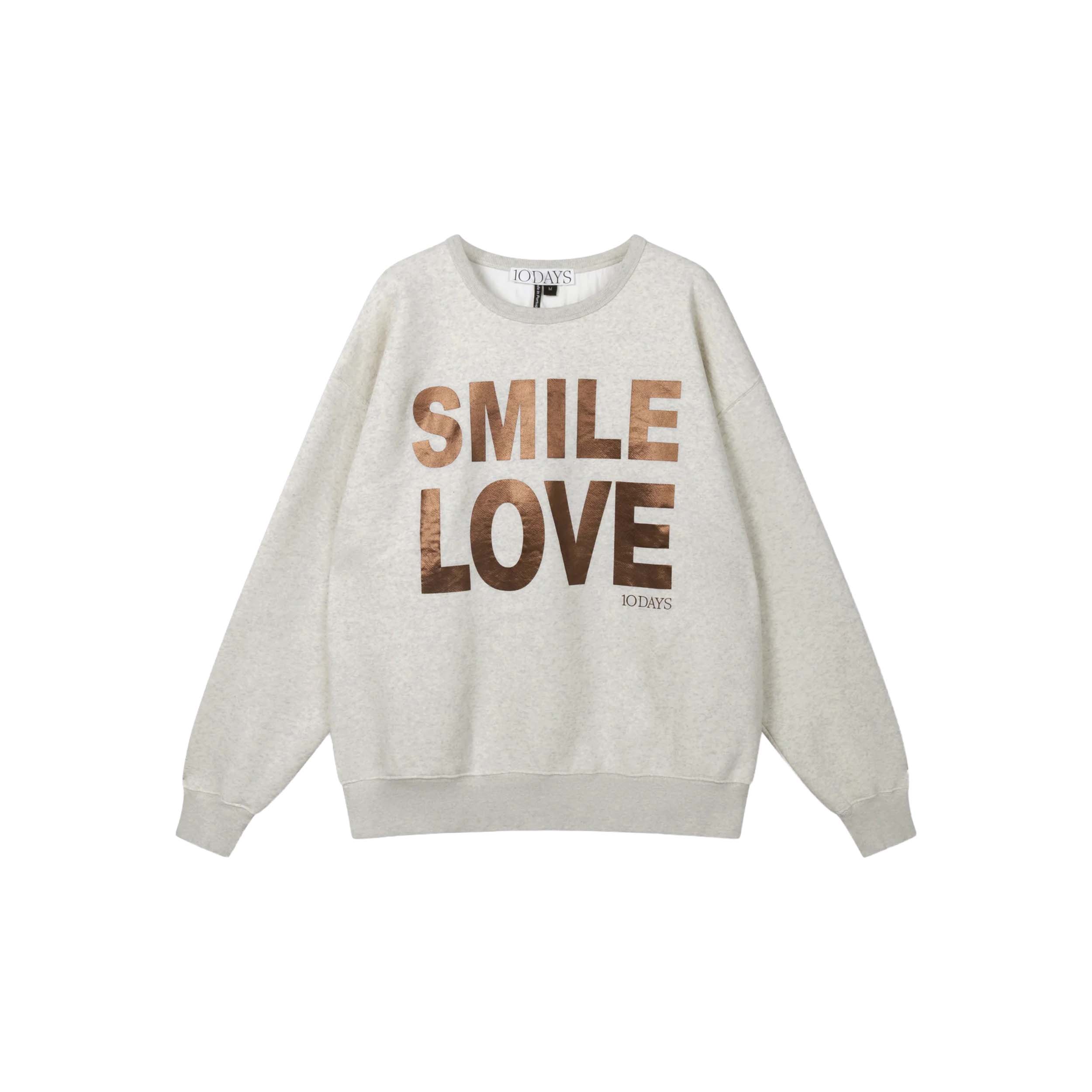 10DAYS 20-811-6201 Trui Statement Smile Love Soft White Melee