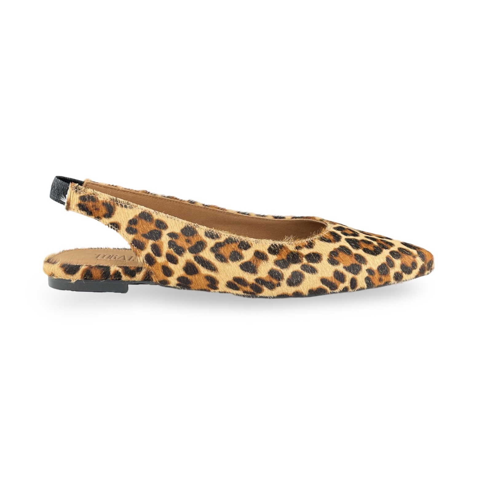 Toral Slingback Tatum Pony Leopard/Negro