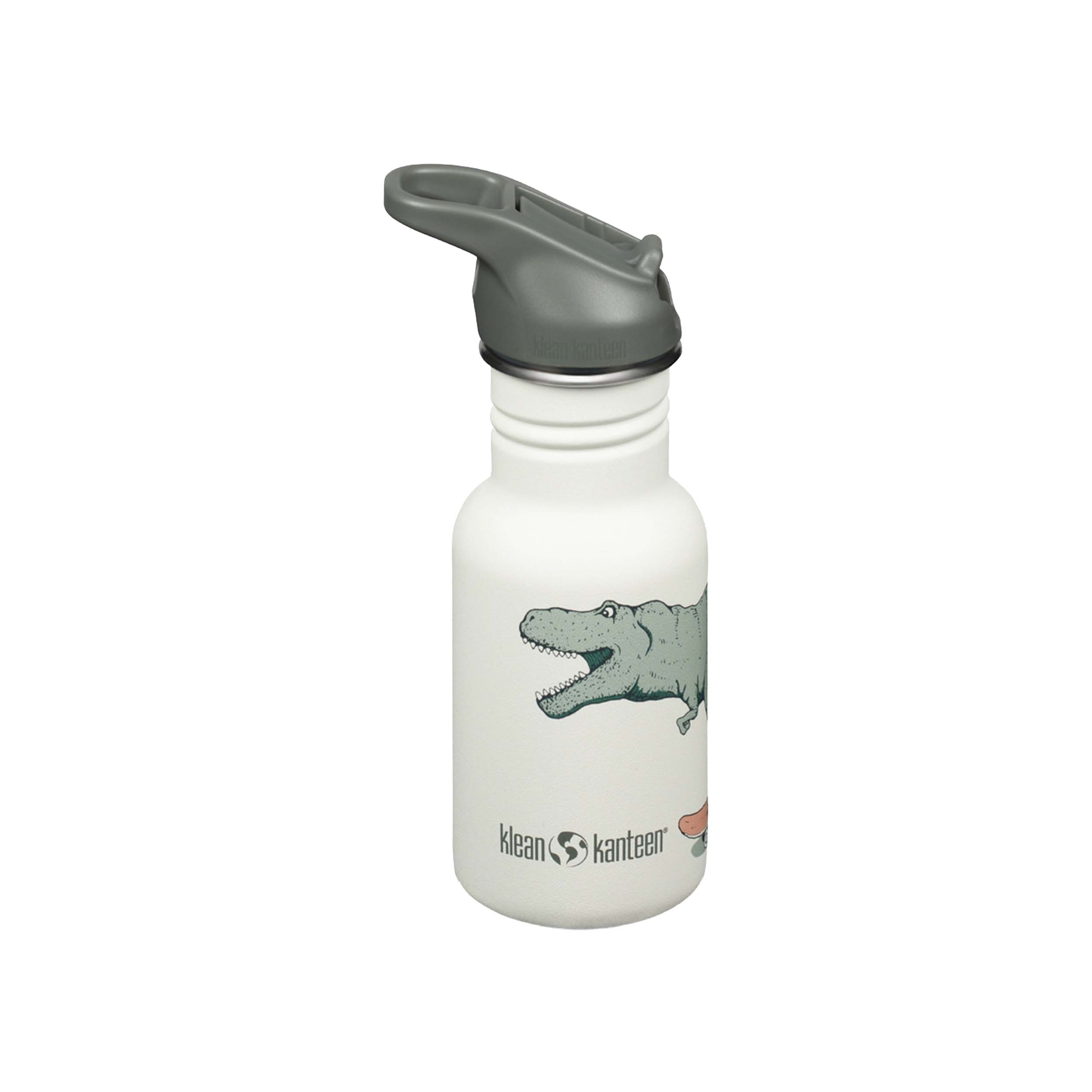 Klean Kanteen 1011210 Kid Classic Slip Sport Cap 355ML Dino Skate White