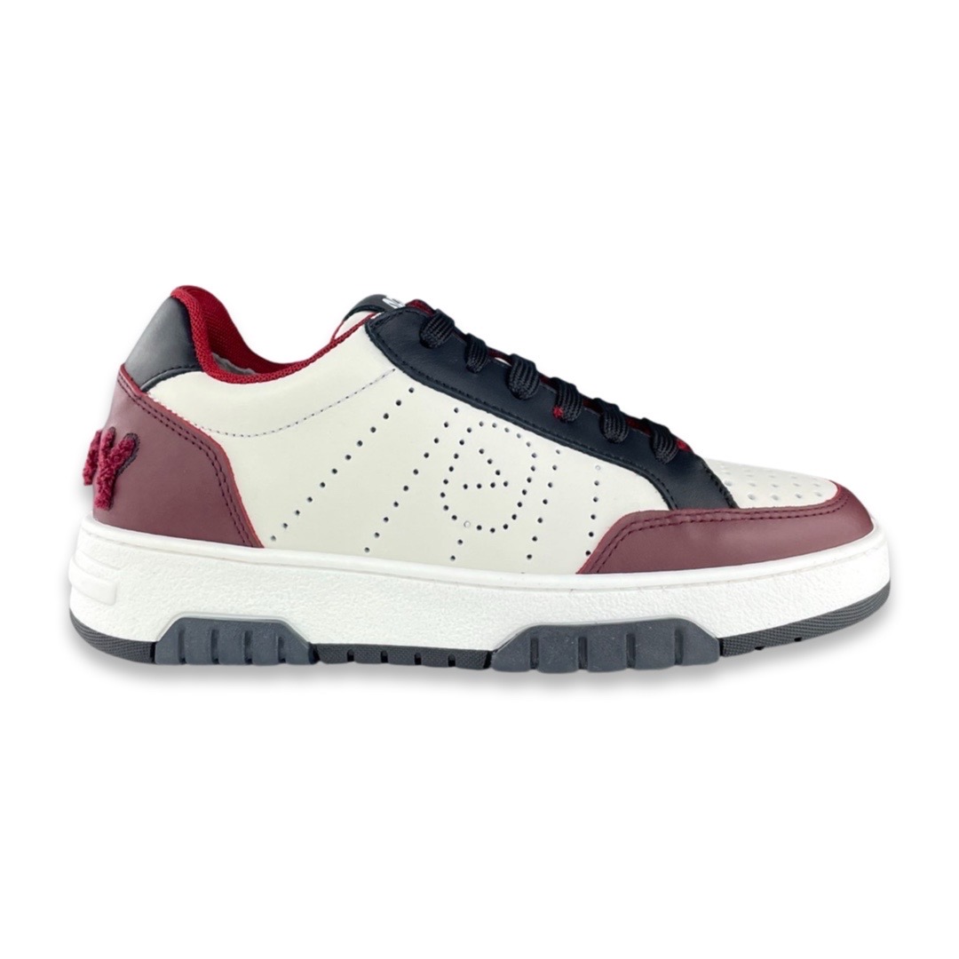 OFFPLAY 1-91 Sneaker Como 1 Wit/Bordeaux