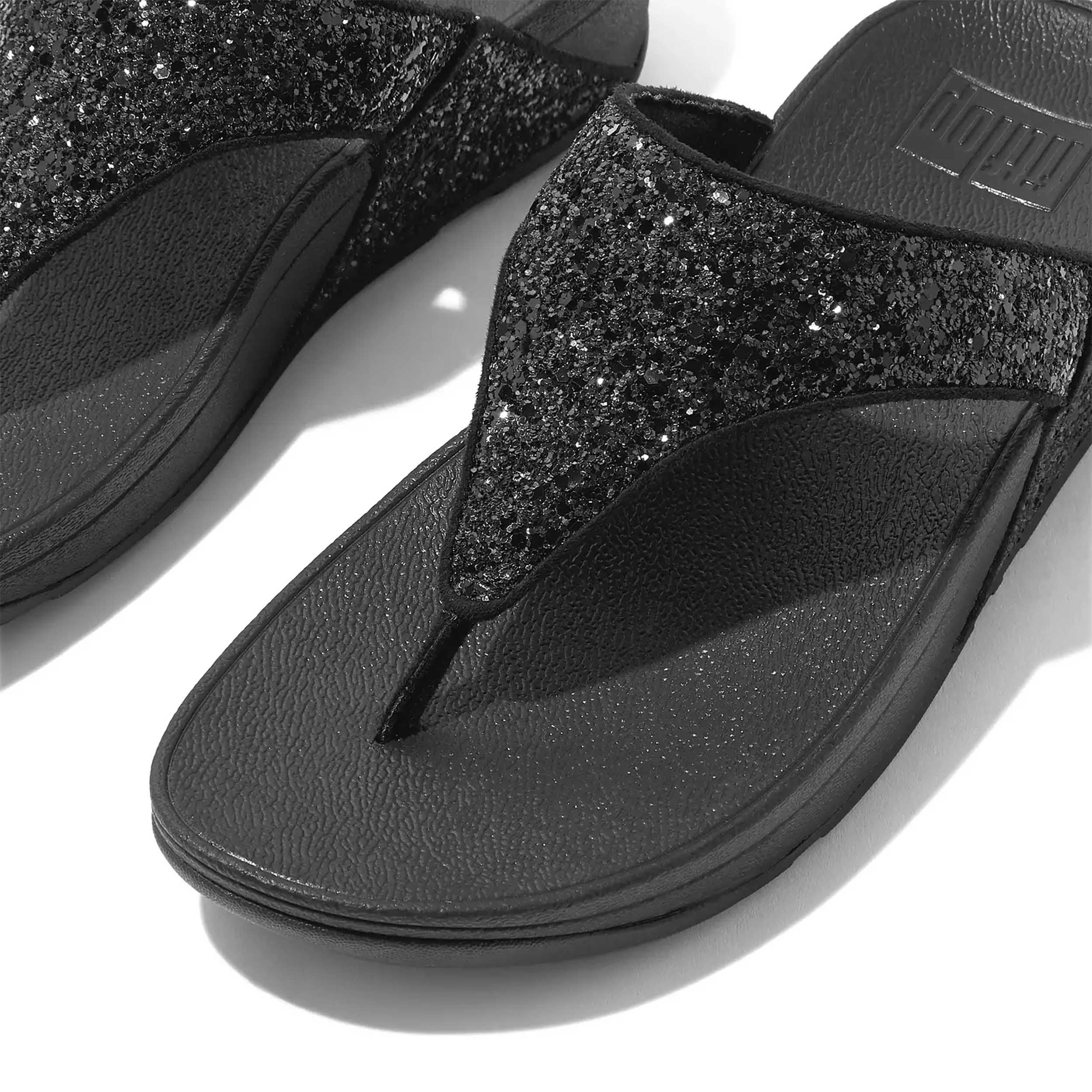 FitFlop X03 Slipper Lulu Glitter Black 