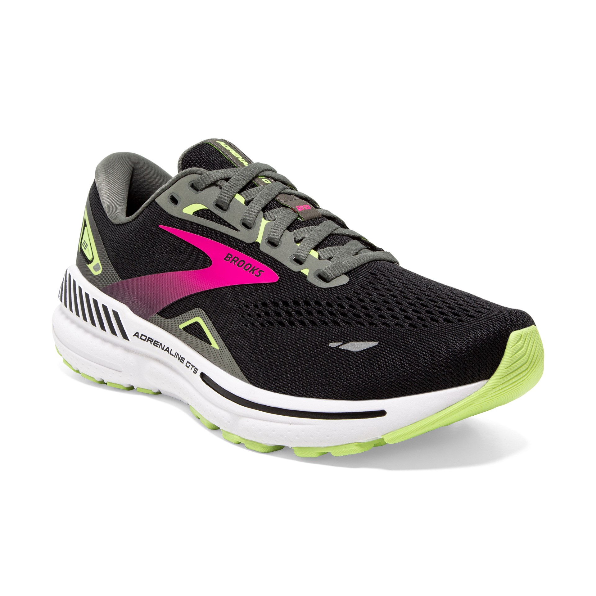Brooks 120381 Adrenaline GTS 23 Women Black/Gunmetal/Sharp Green