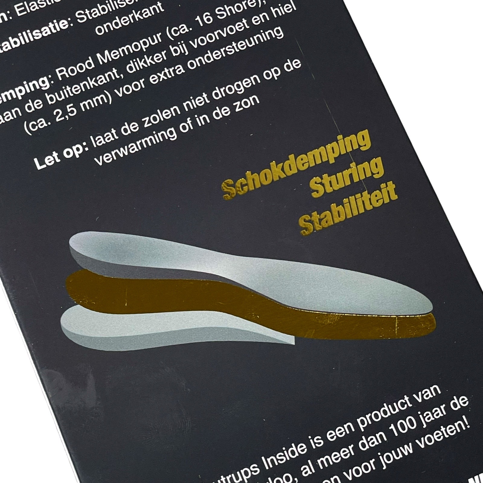 Schutrups Inside Inlegzool Goud Comfort Zwart
