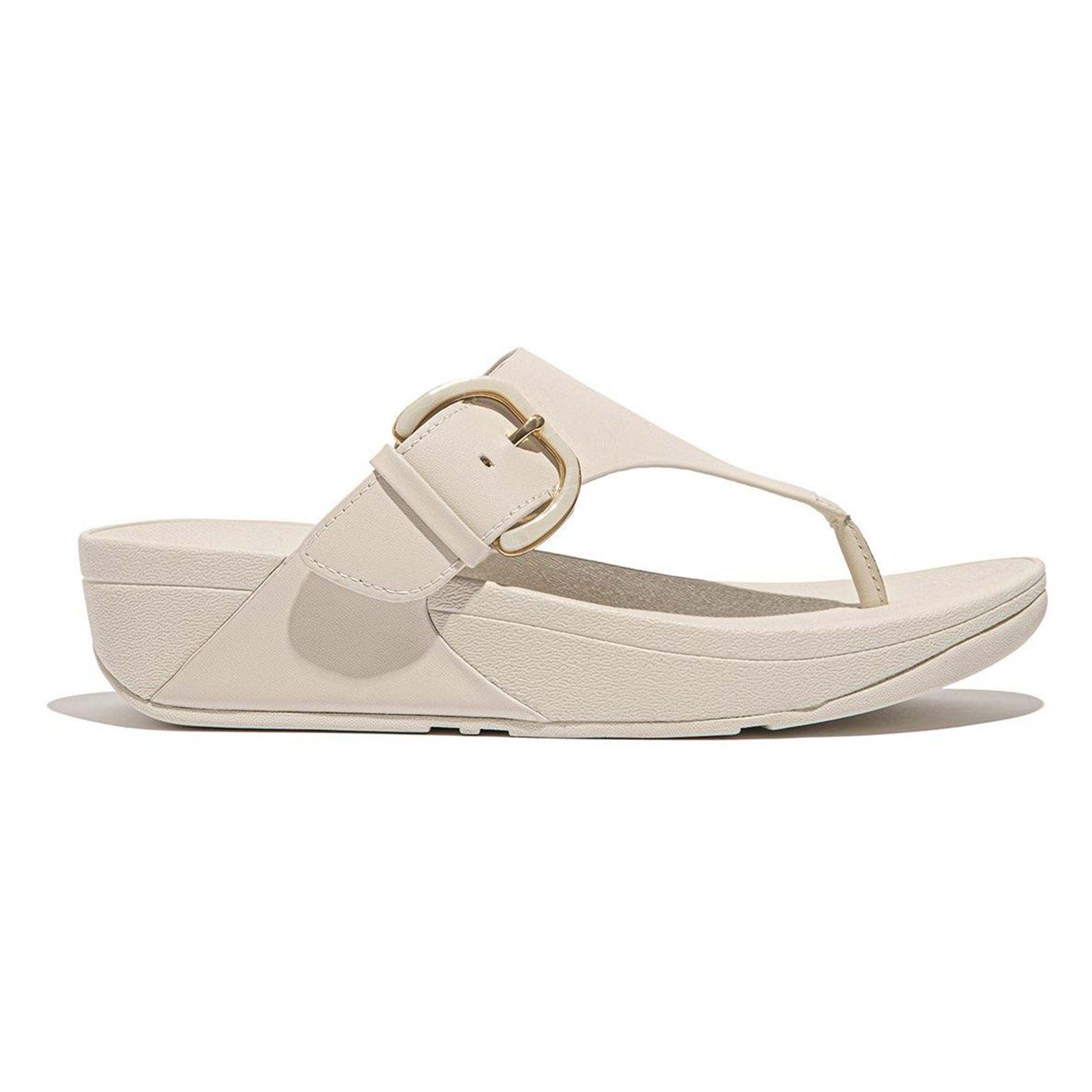 FitFlop JE9 Slipper Lulu Resin Buckle Paris Beige