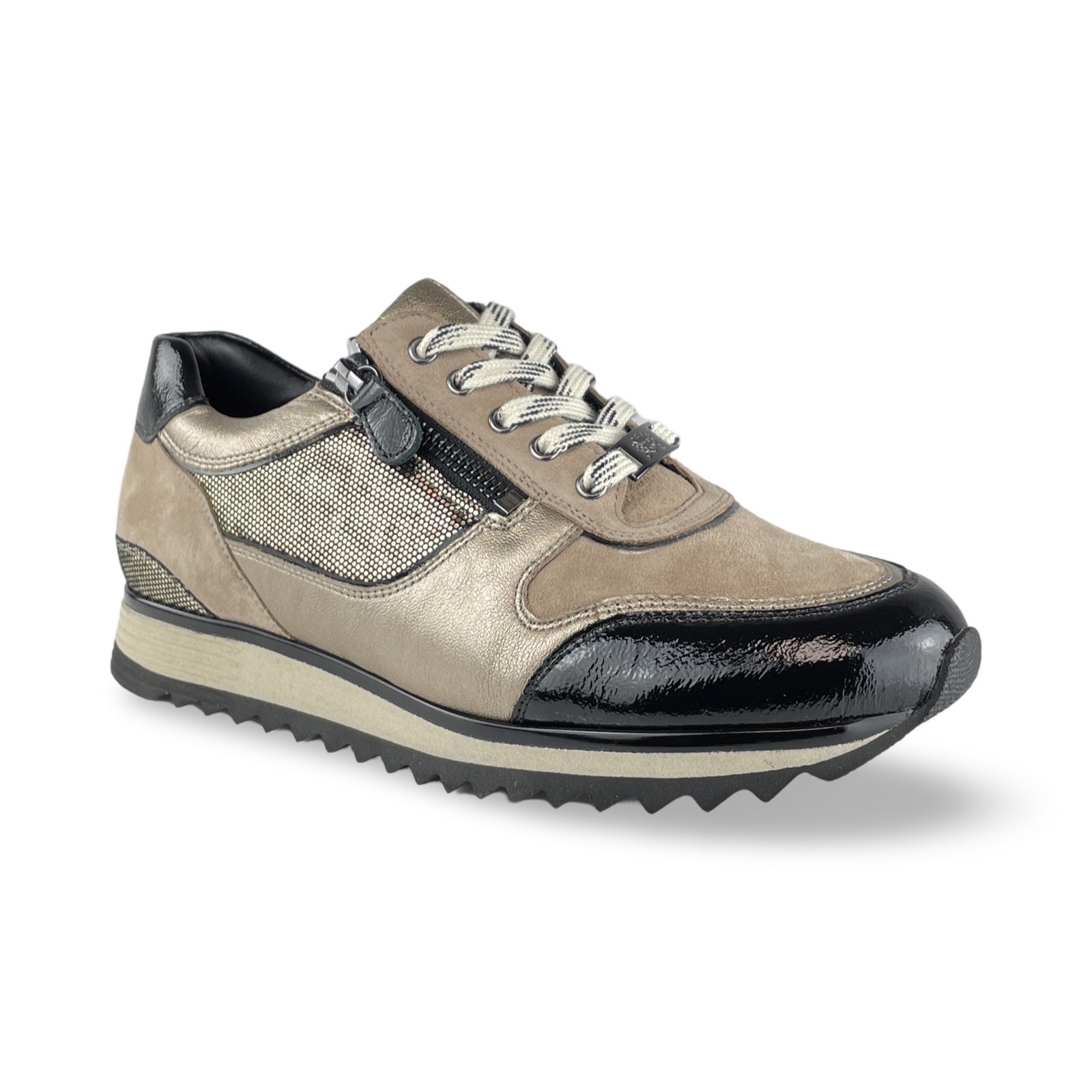 Hassia 302031 Sneaker Porto Taupe/Zwart H