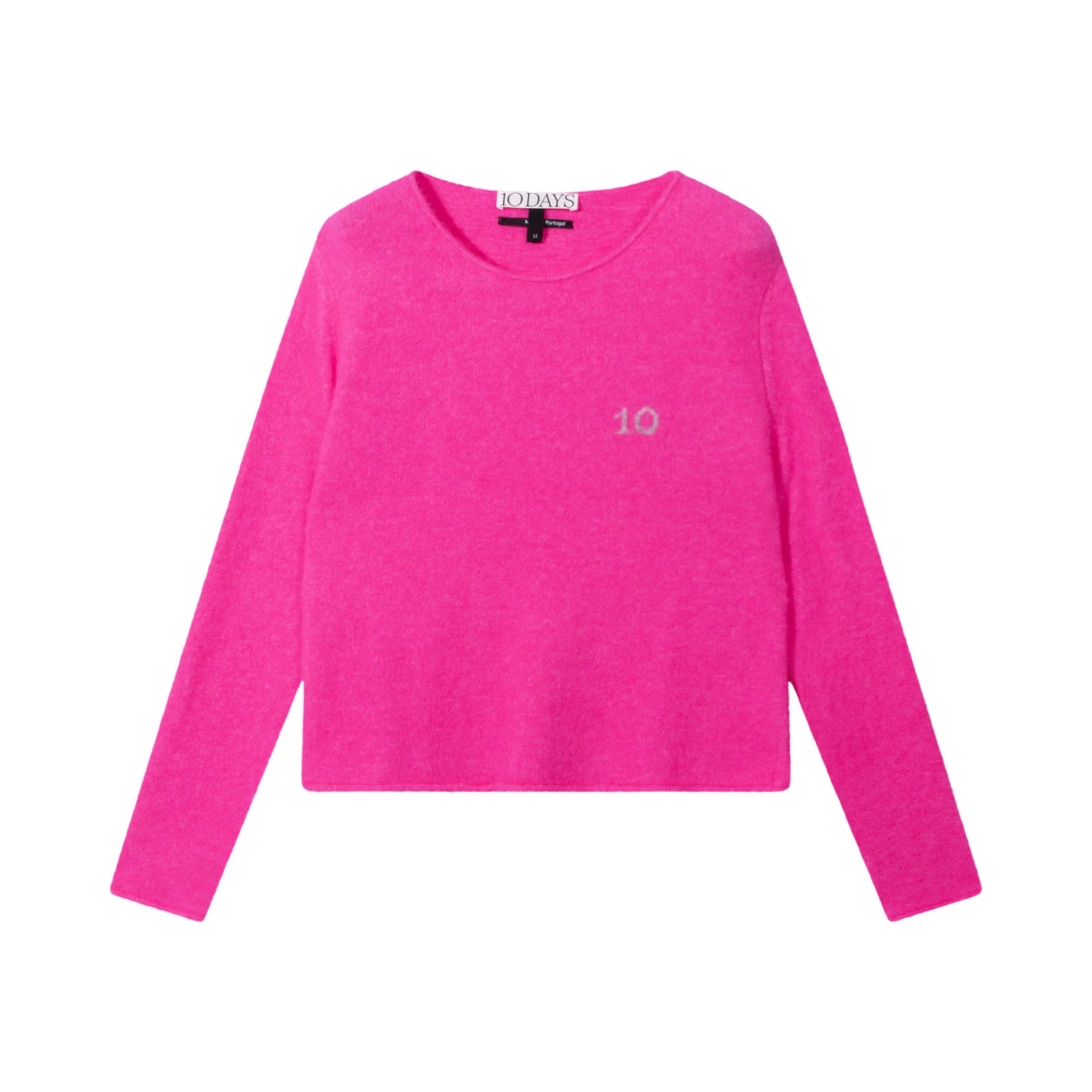 10DAYS 20-621-5201 Trui Thin Knit 10 Neon Pink