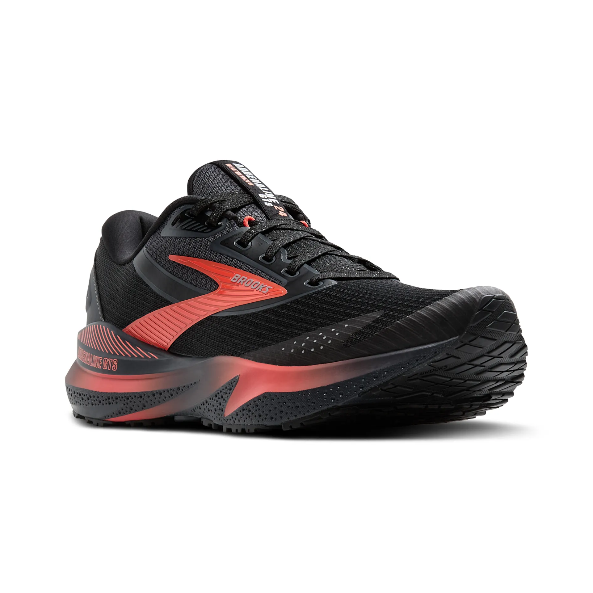 Brooks 120427 Adrenaline GTS 24 Weatherized Women Black/Ebony/Hot Coral