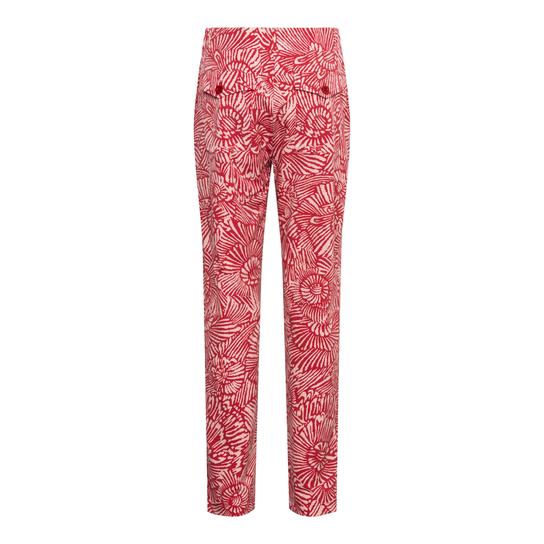 &Co PA362 Broek Posie Fossil Flower Stone Red Multi