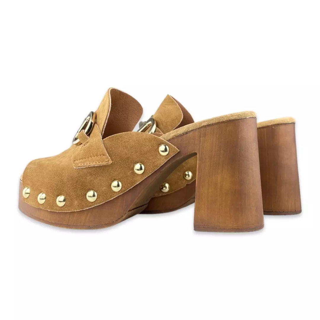  Lazamani Clogs Chain Cuoio