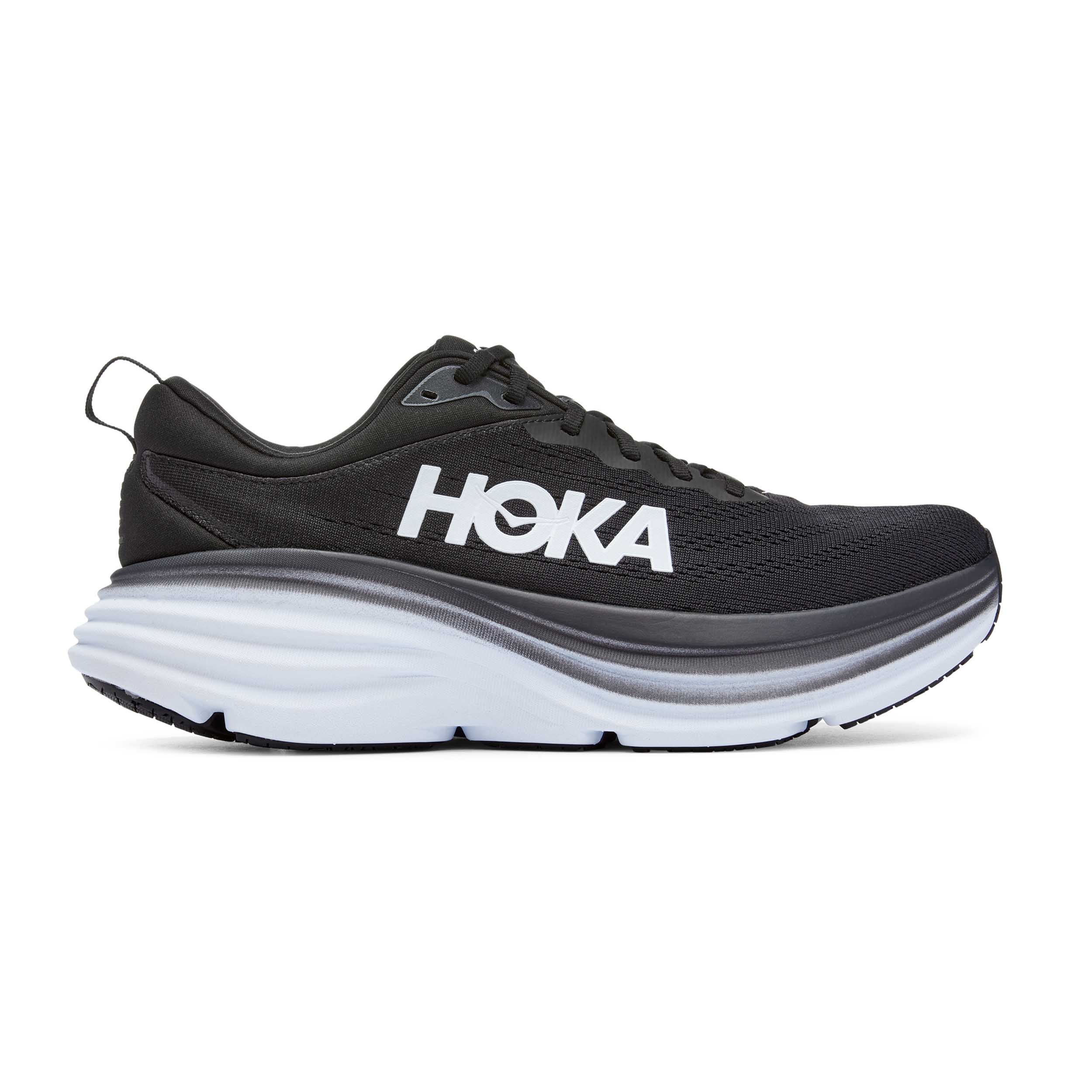 Hoka 1127953 Bondi 8 Men Black/White Wide