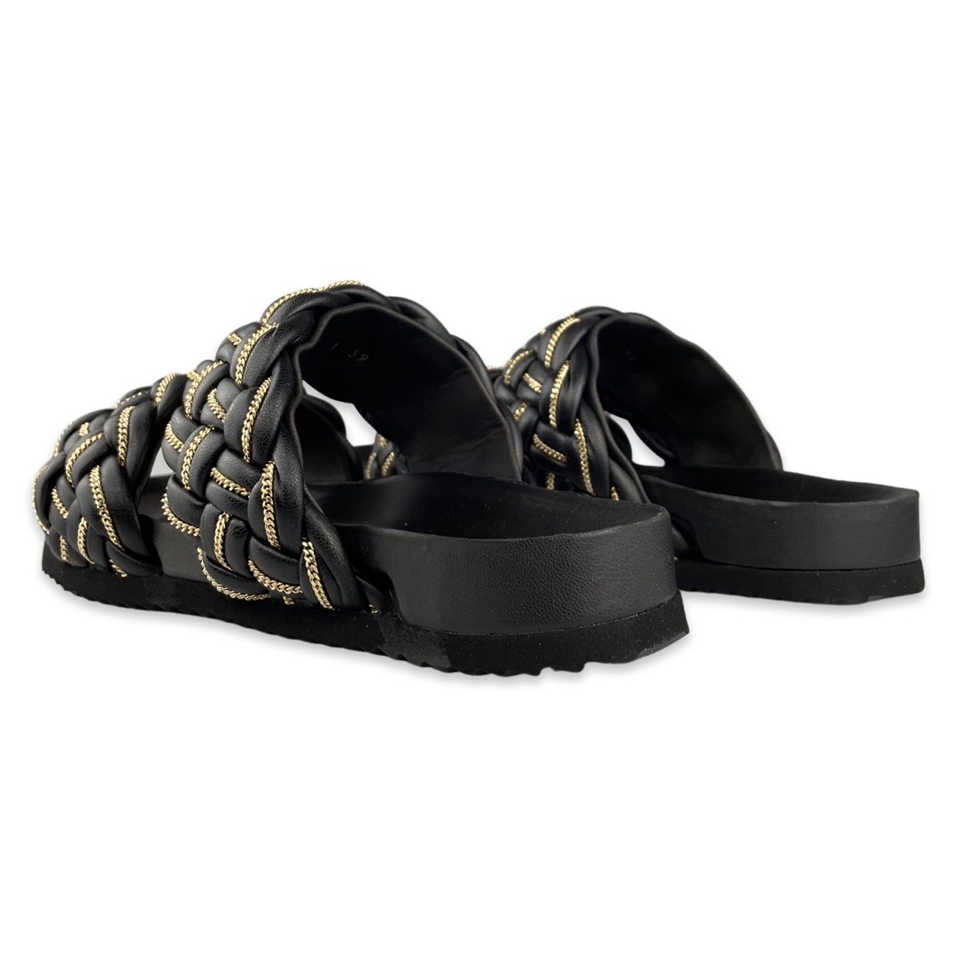 Toral Slipper Braid Negro