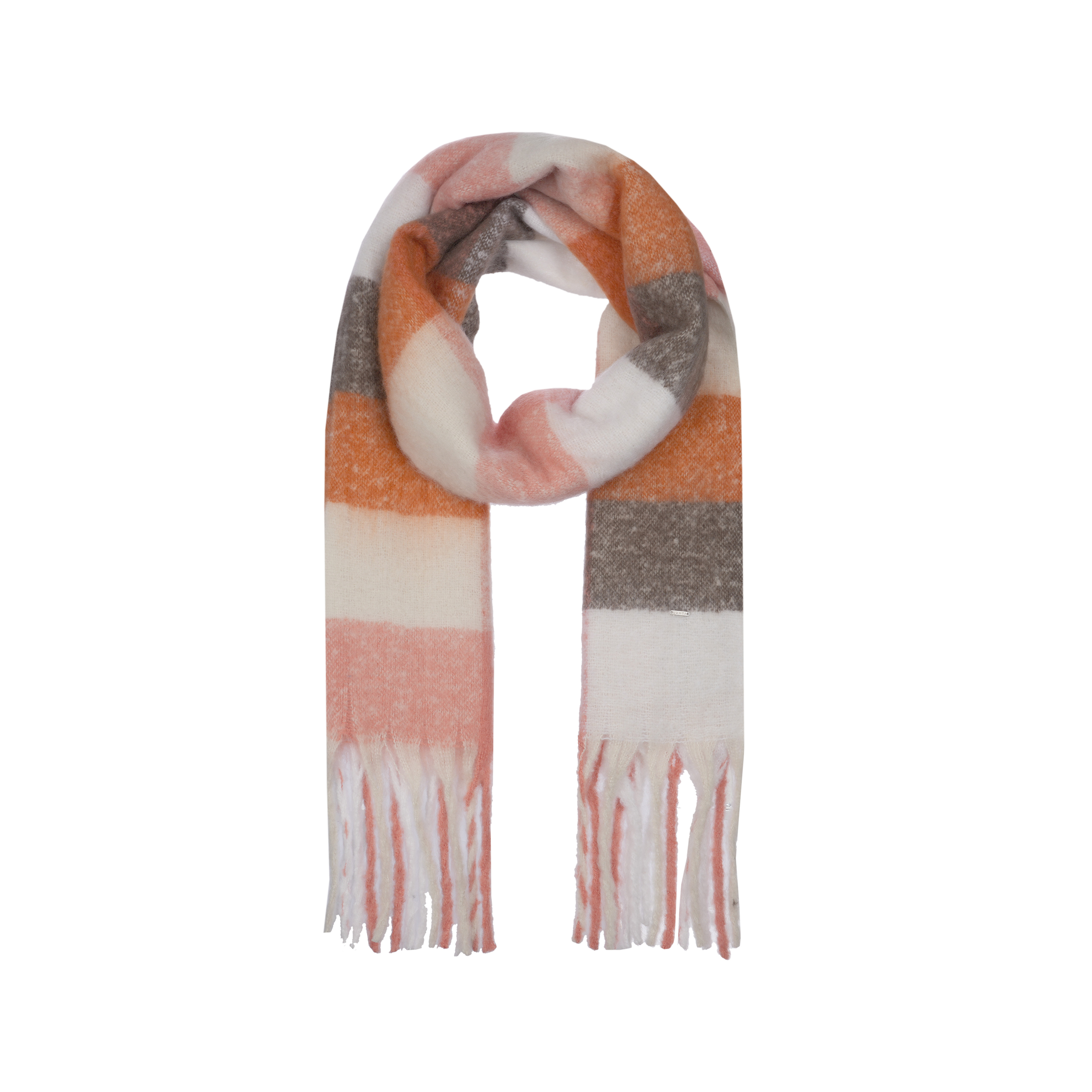 Luhta 38644 Sjaal Naanjoki Oranje/Grijs