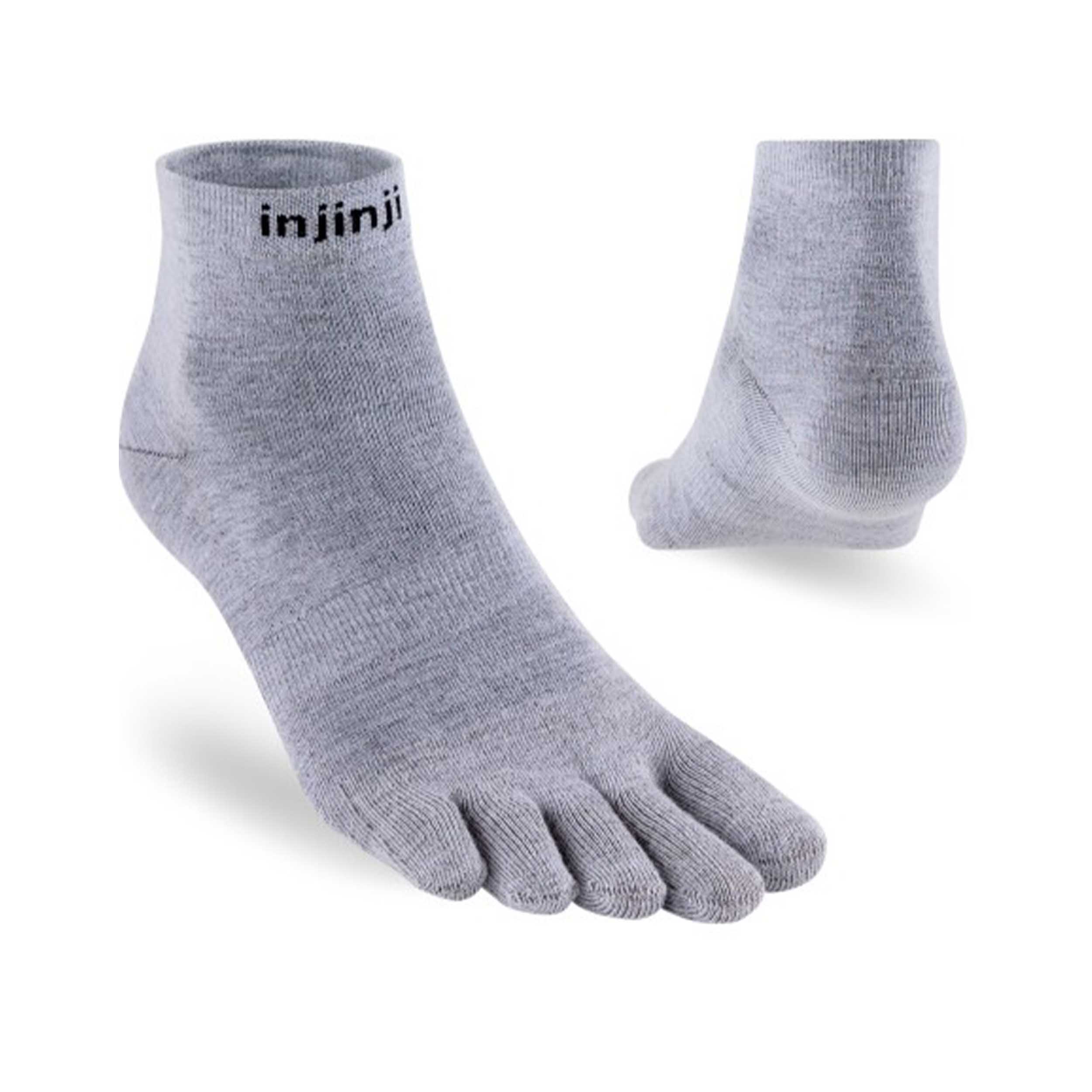 Injinji 060230 Teensokken Liner Lightweight Mini-Crew Coolmax Gray